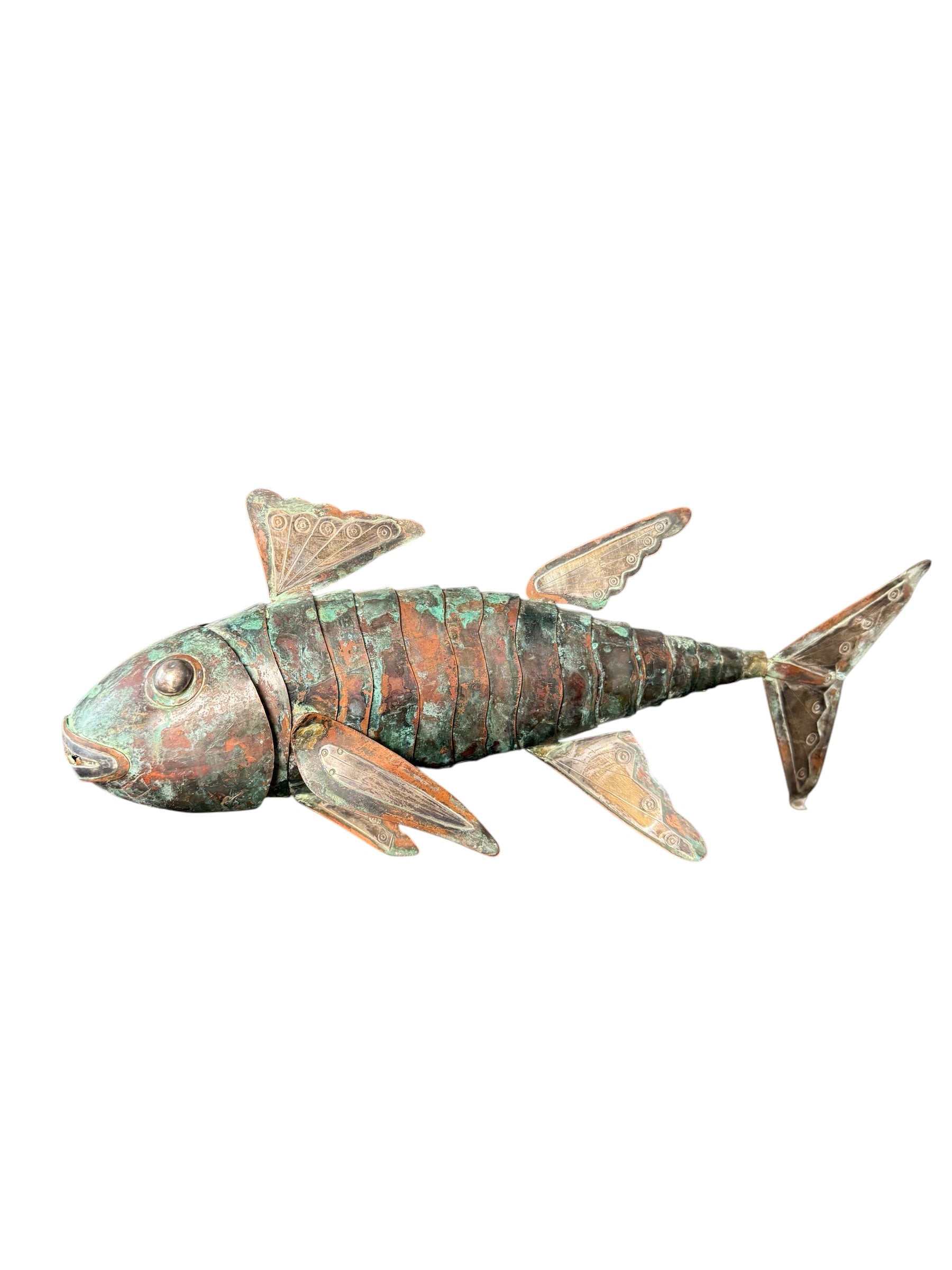 Fine Copper & Silver Fish Sculpture