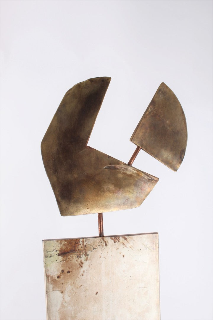 Limited Edition Mixed Metals Modernist Sculpture