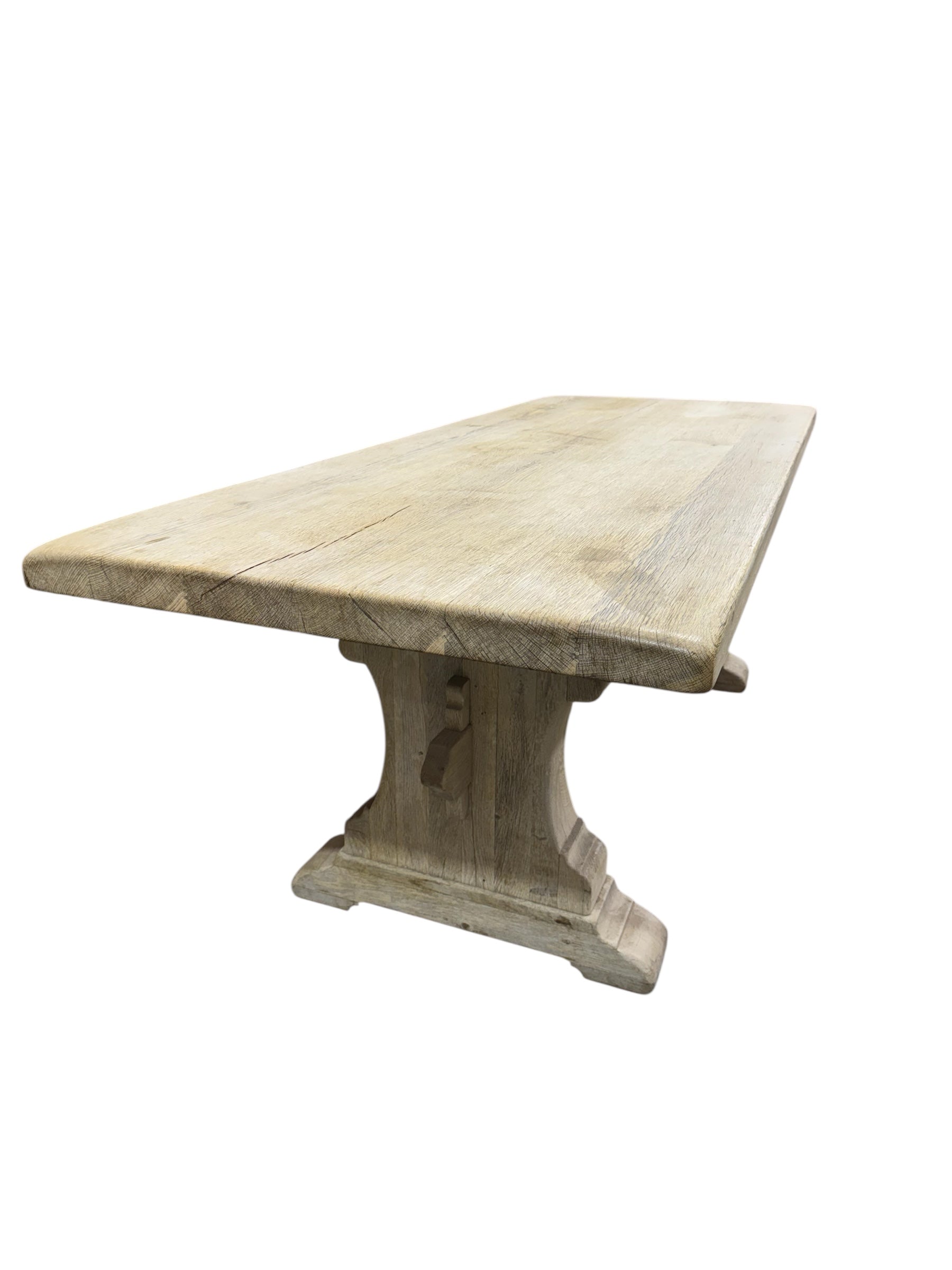 French 1940's Bleached Oak Console/Dining Table