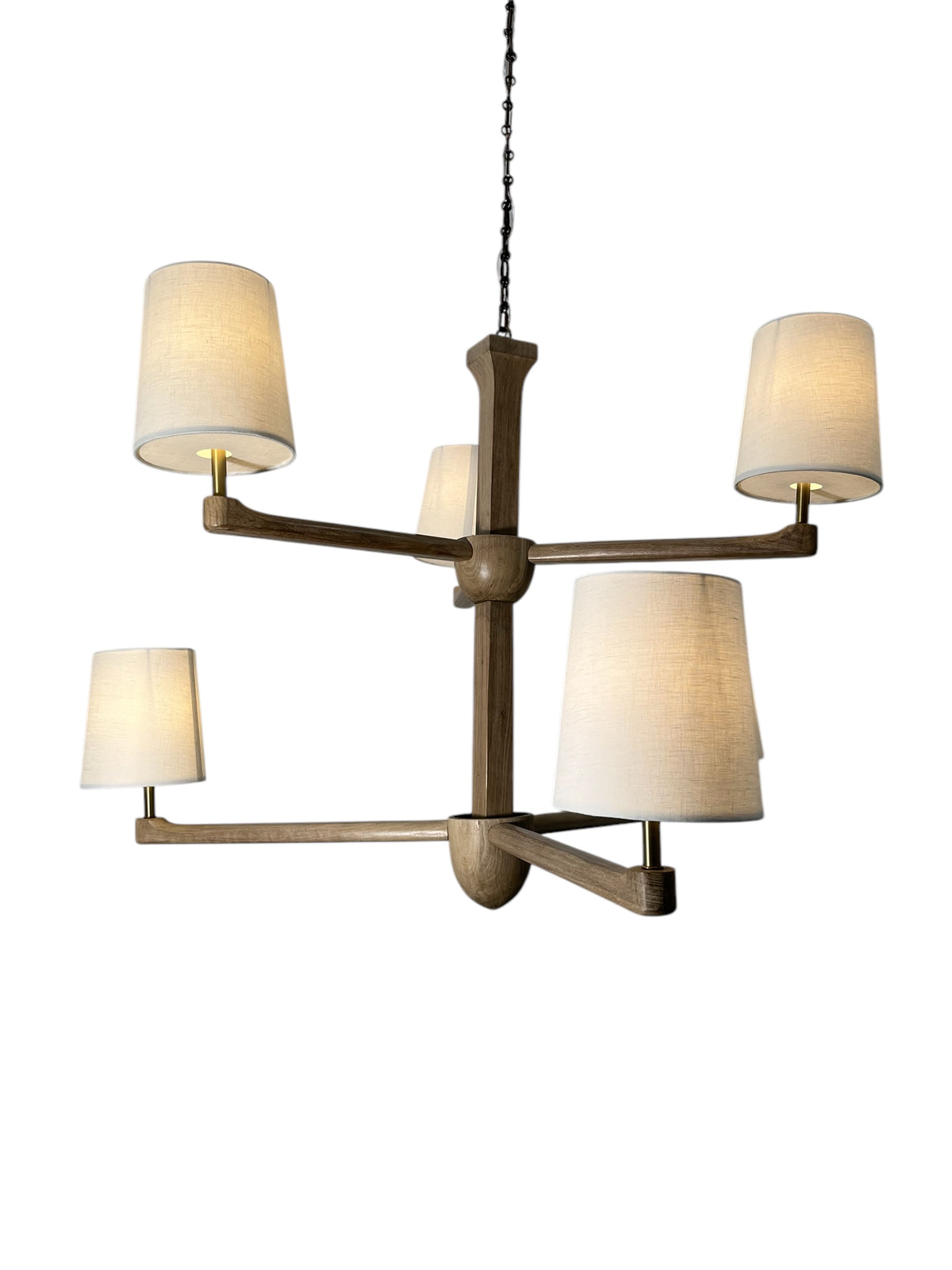 Lucca Studio Taylor Walnut Chandelier (2-Tier)
