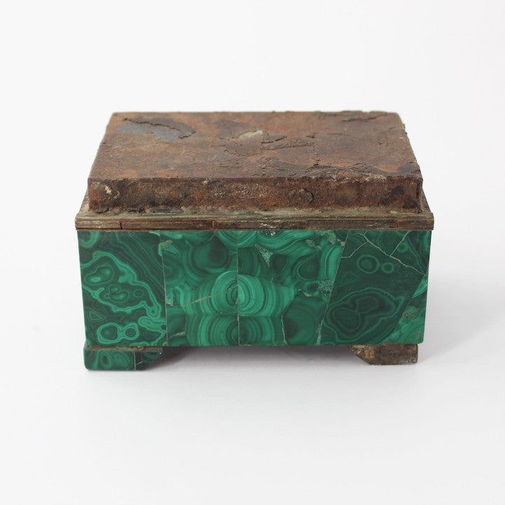 19th century Russian Small Malachite Box