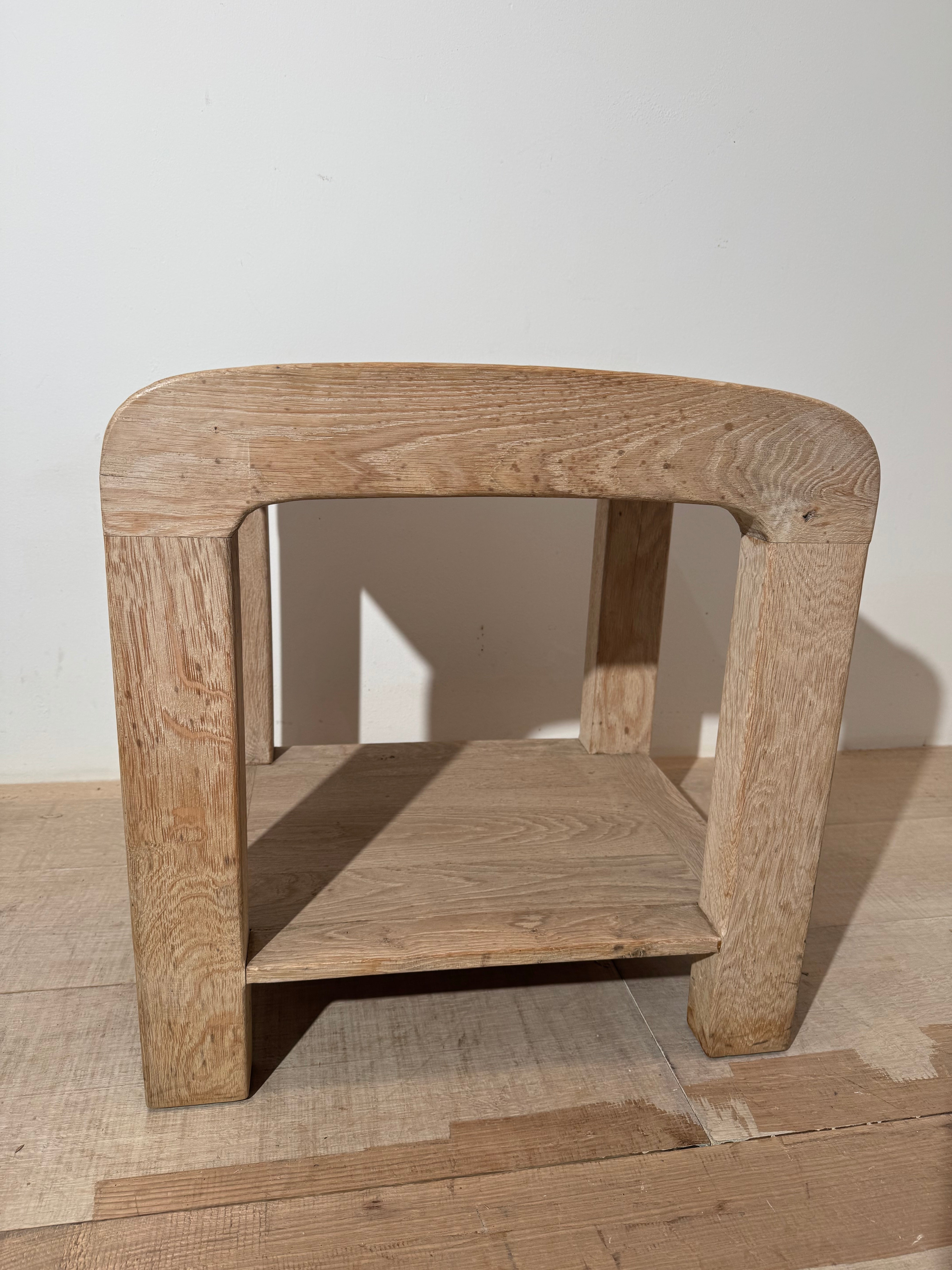 Belgian Solid White Oak Side Table