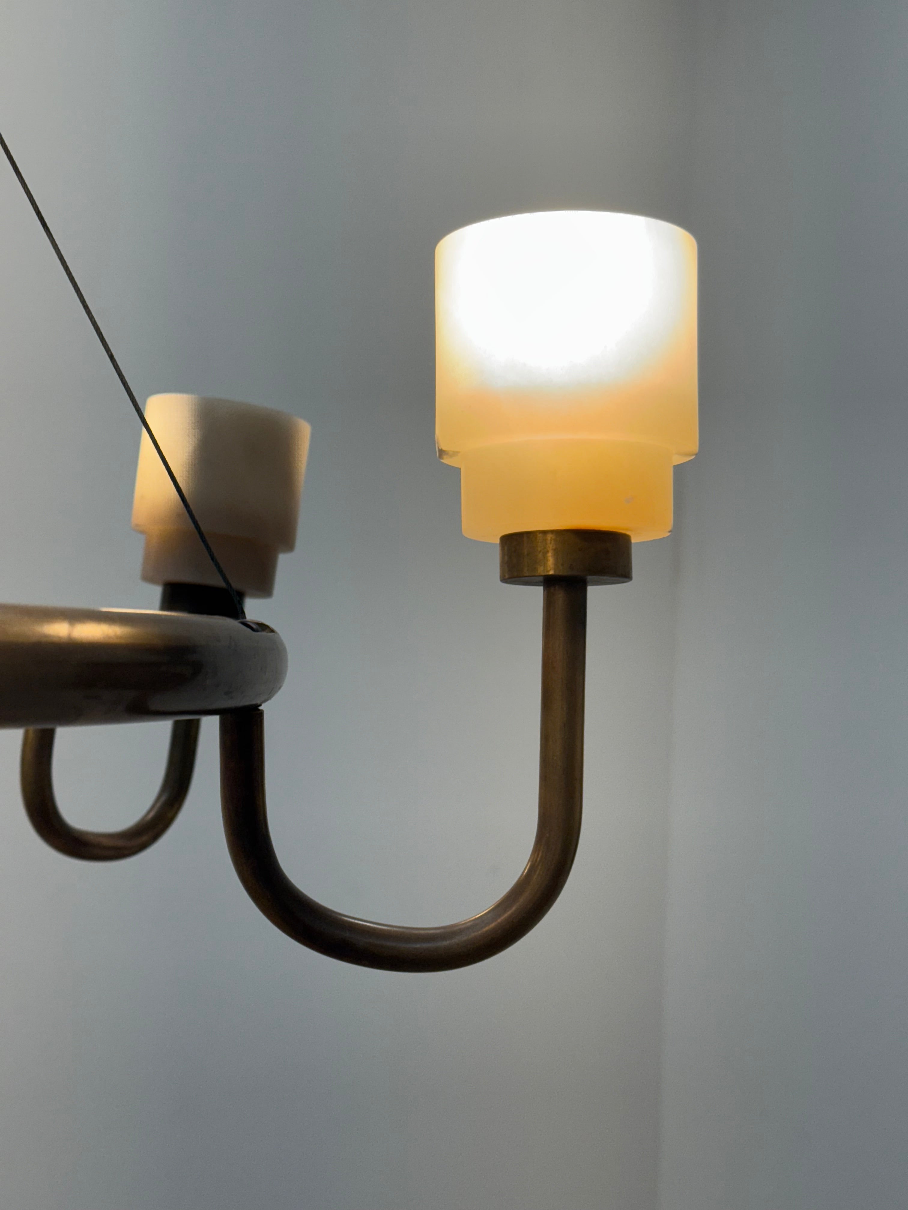 Lucca Studio Wynn Alabaster & Bronze Chandelier