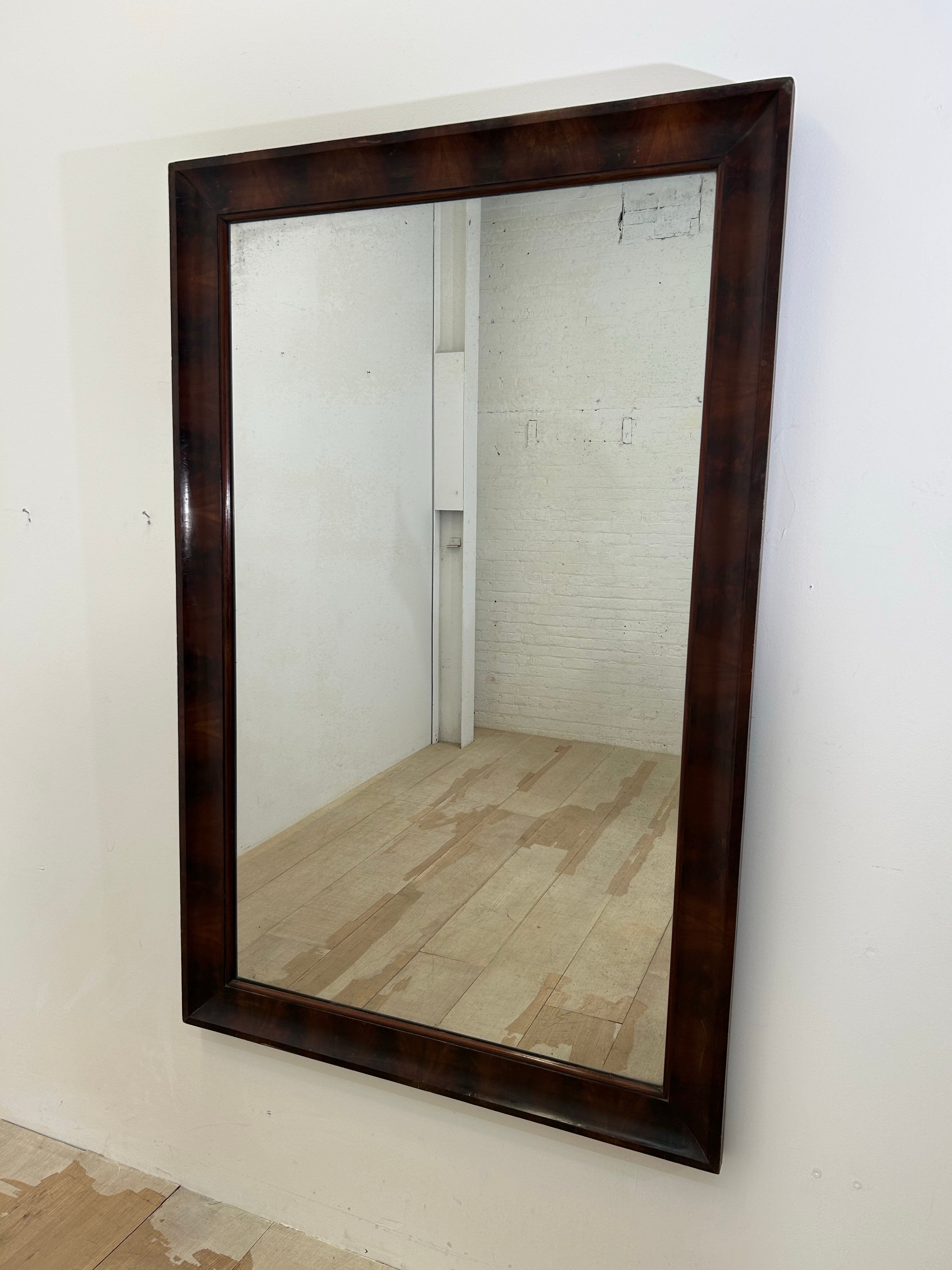 19th century English Burl Mirror