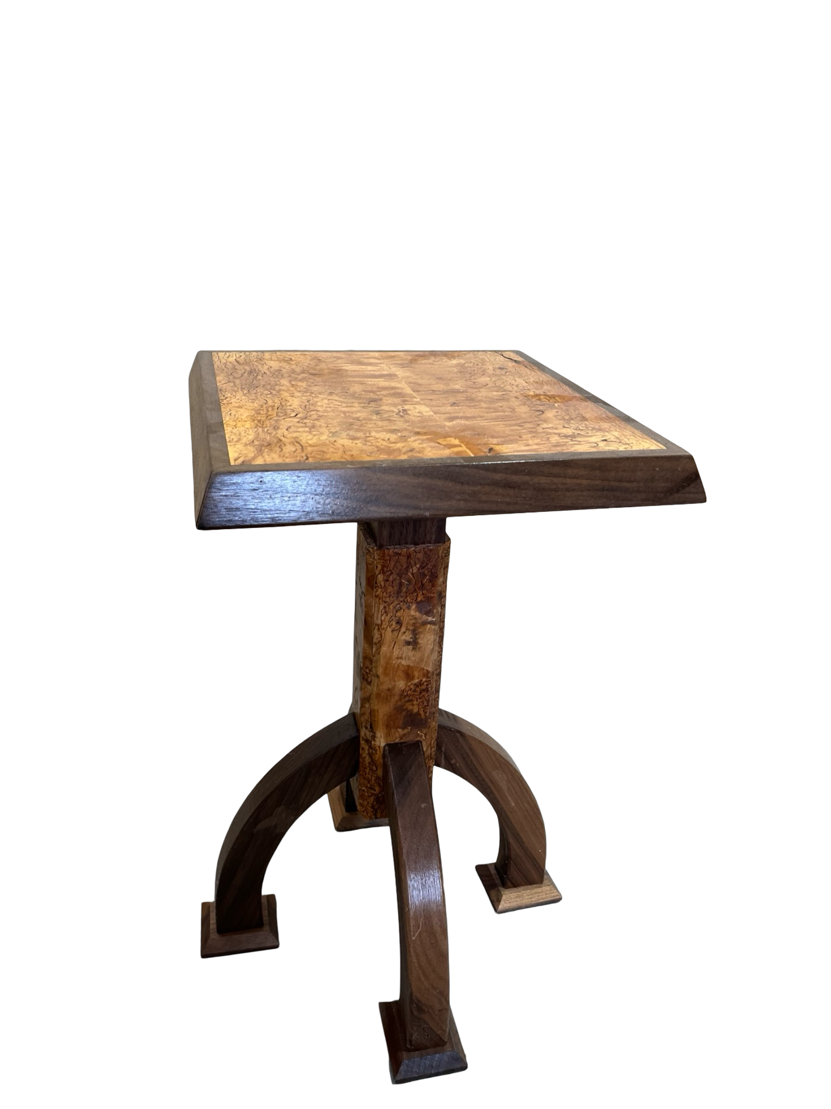English Burl-wood Side Table