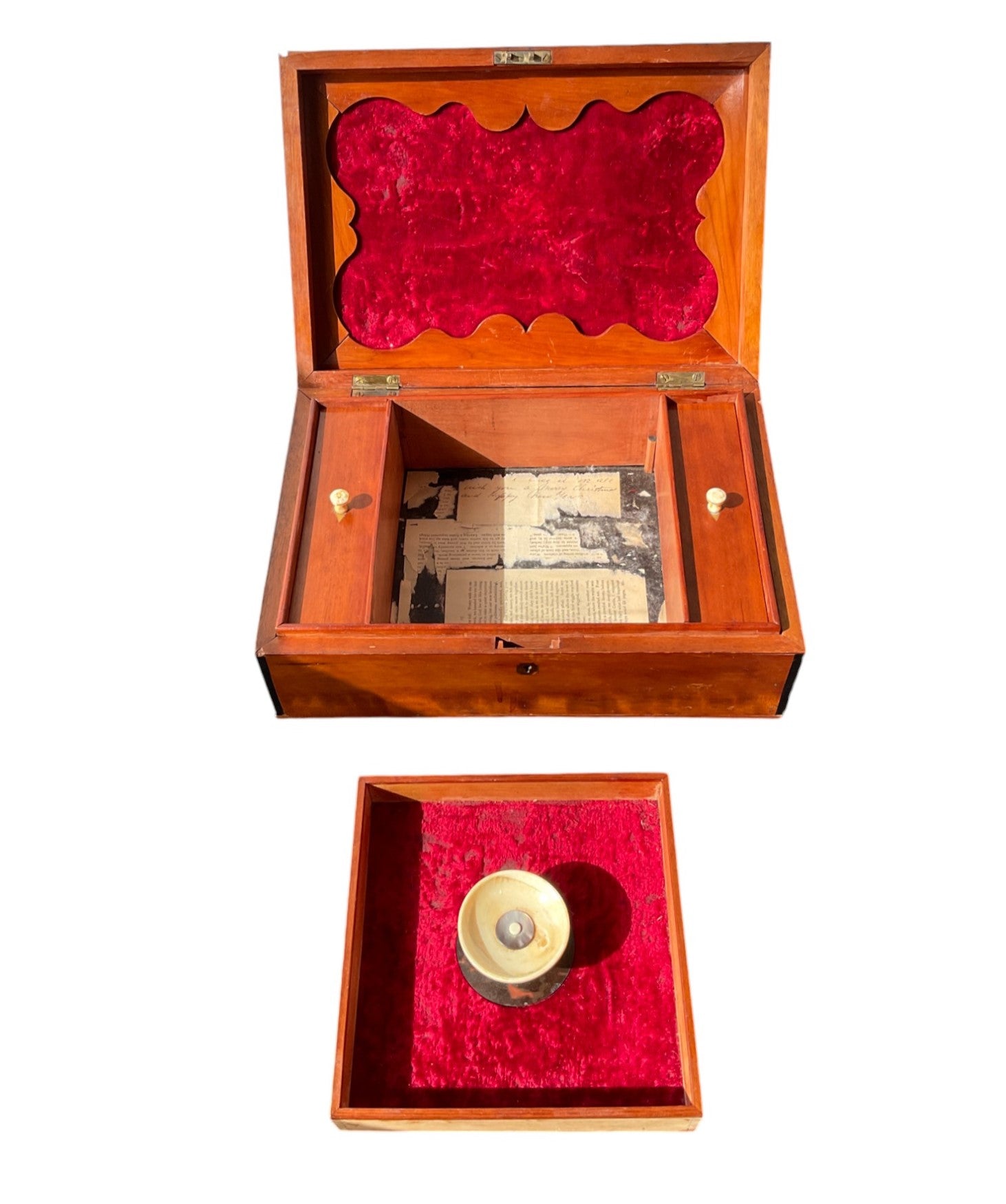 Vintage English Inlaid Wood Box