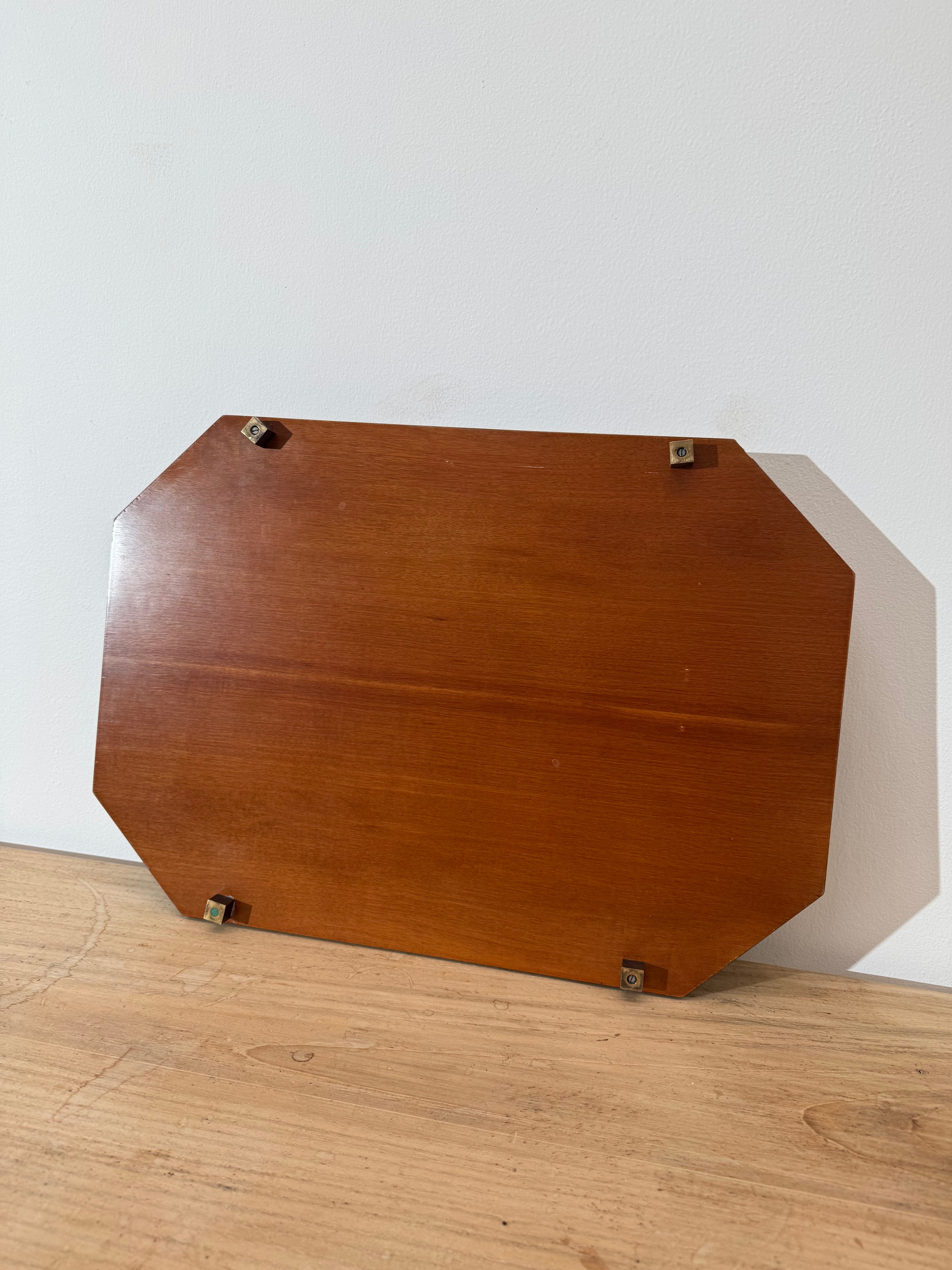 Vintage Burlwood & Bronze Tray