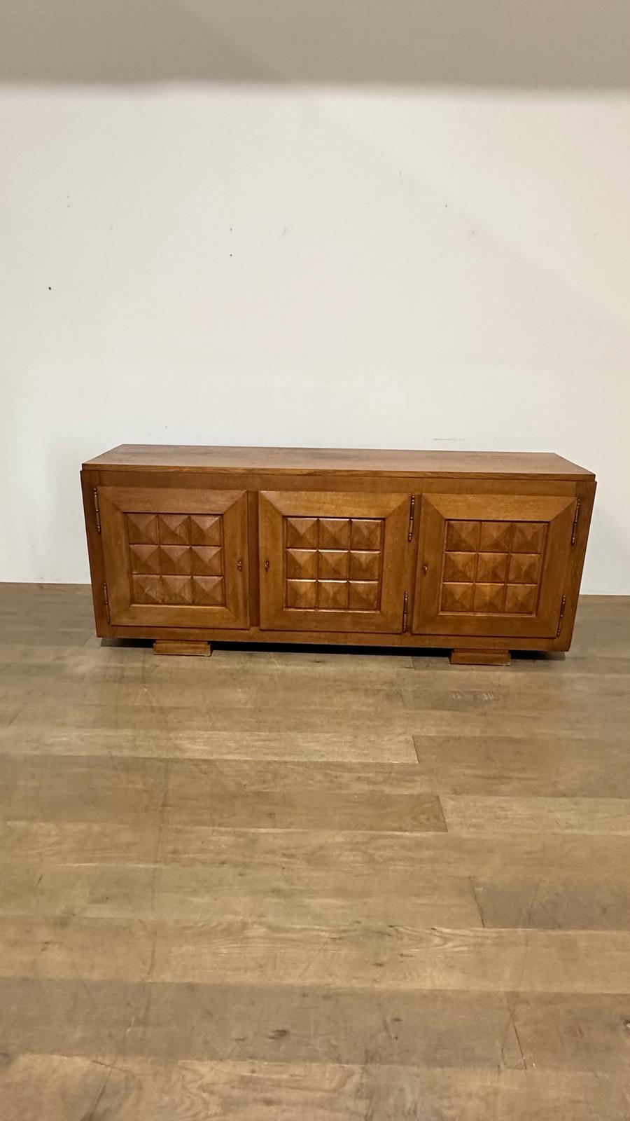 French 1940's Oak Sideboard