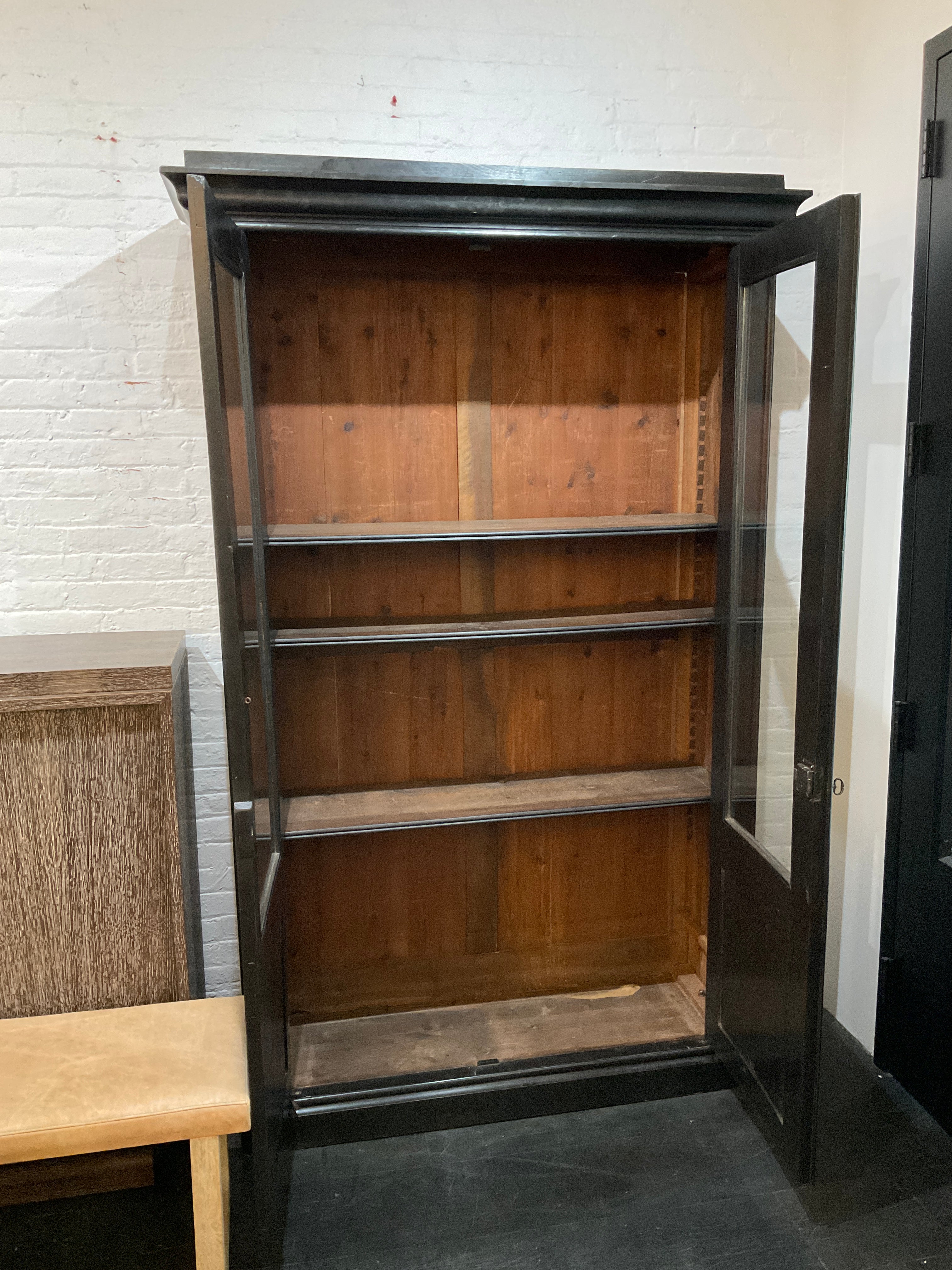 19th century French ebonized cabinet