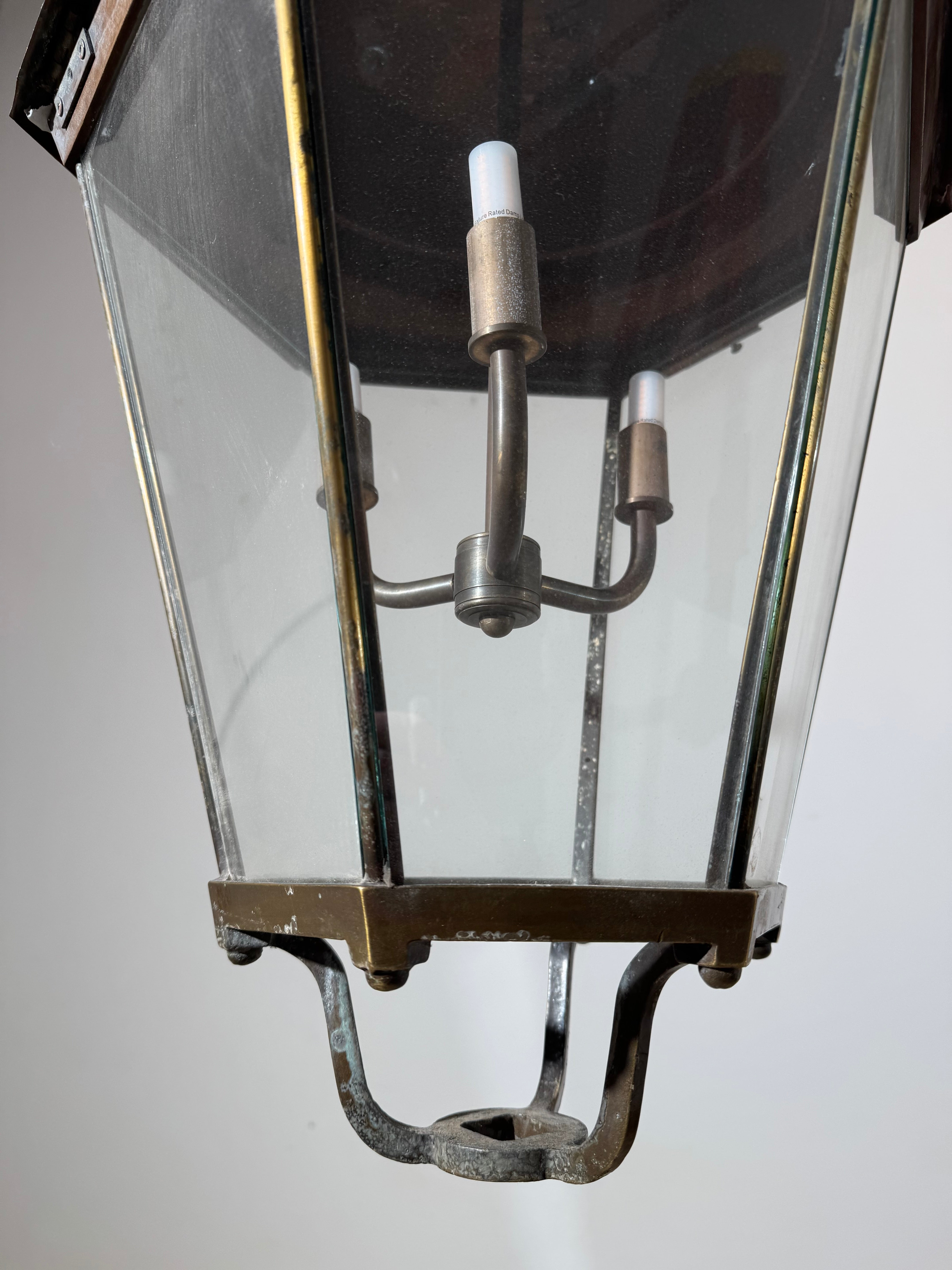 English 19c Copper Lantern