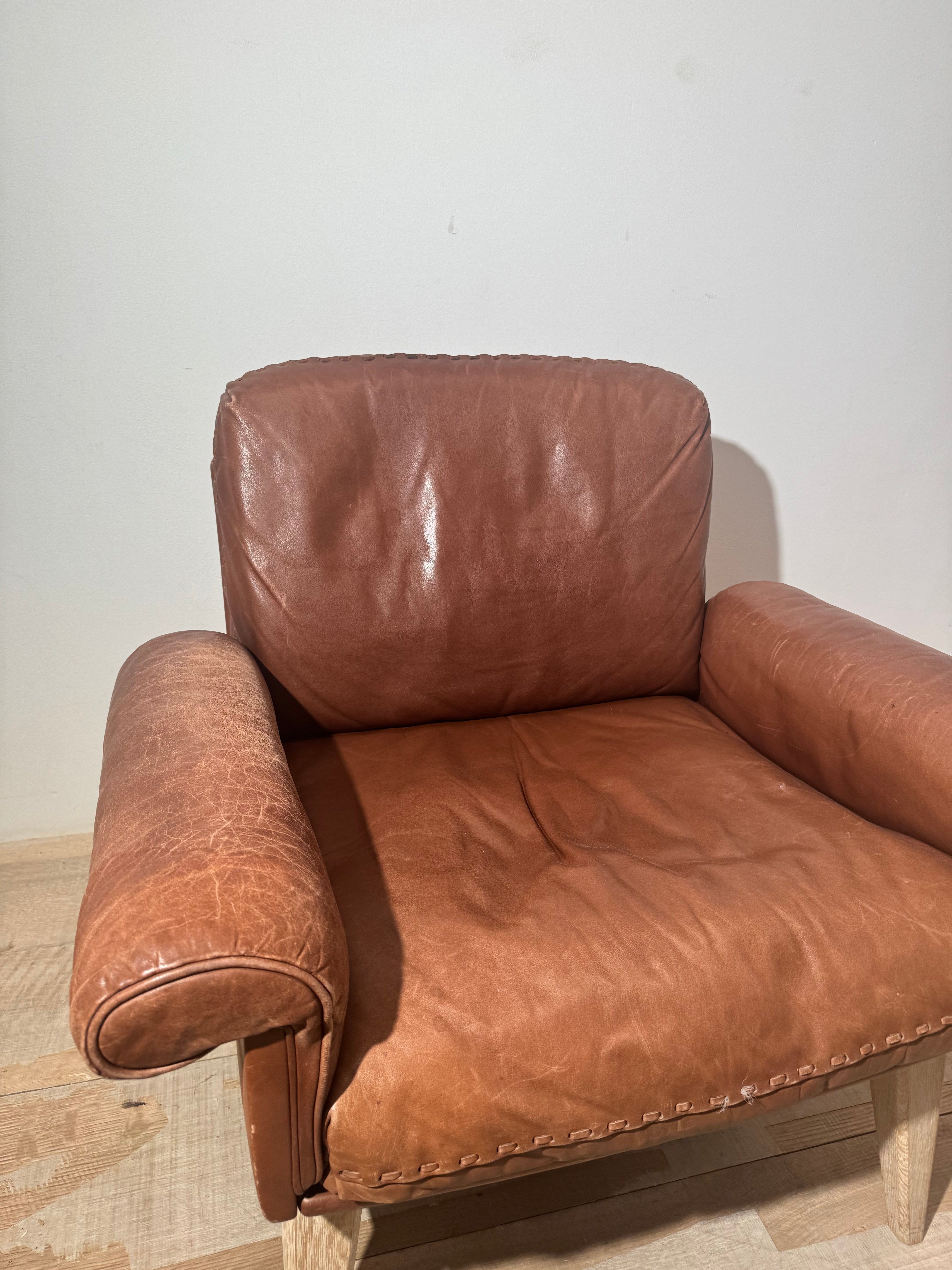 Single Desede Leather Armchair