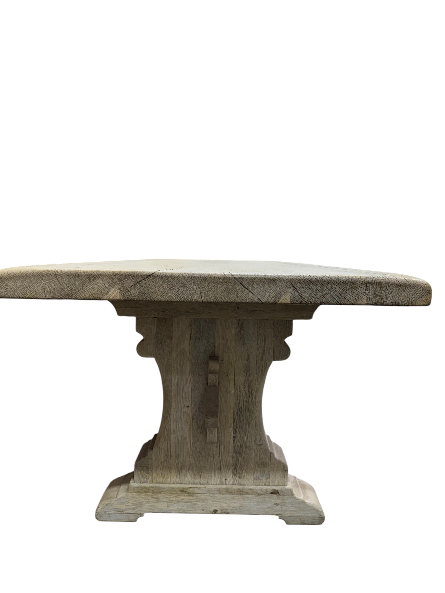 French 1940's Bleached Oak Console/Dining Table