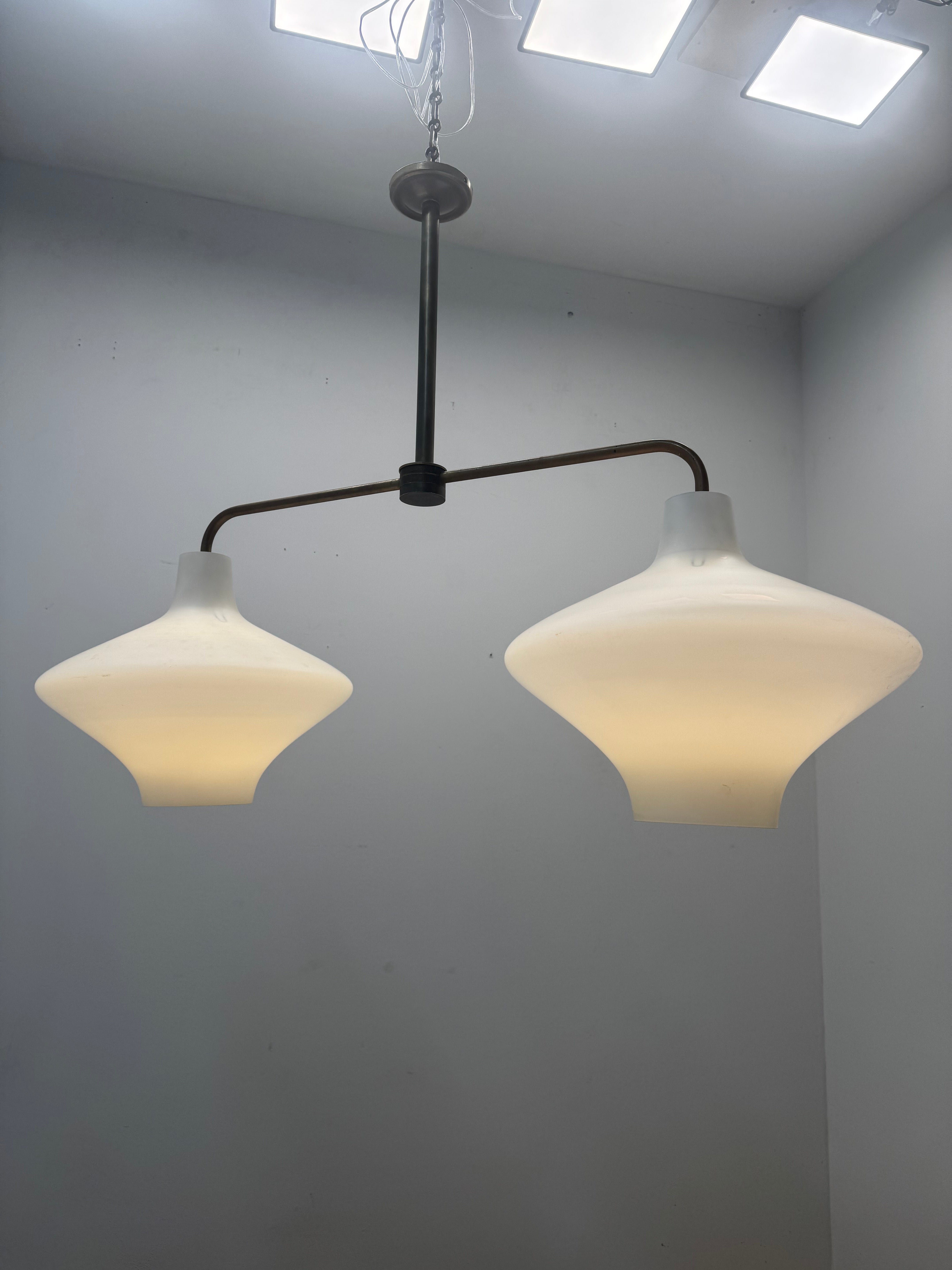 Lucca Studio Limited Edition Bronze and Glass Chandelier