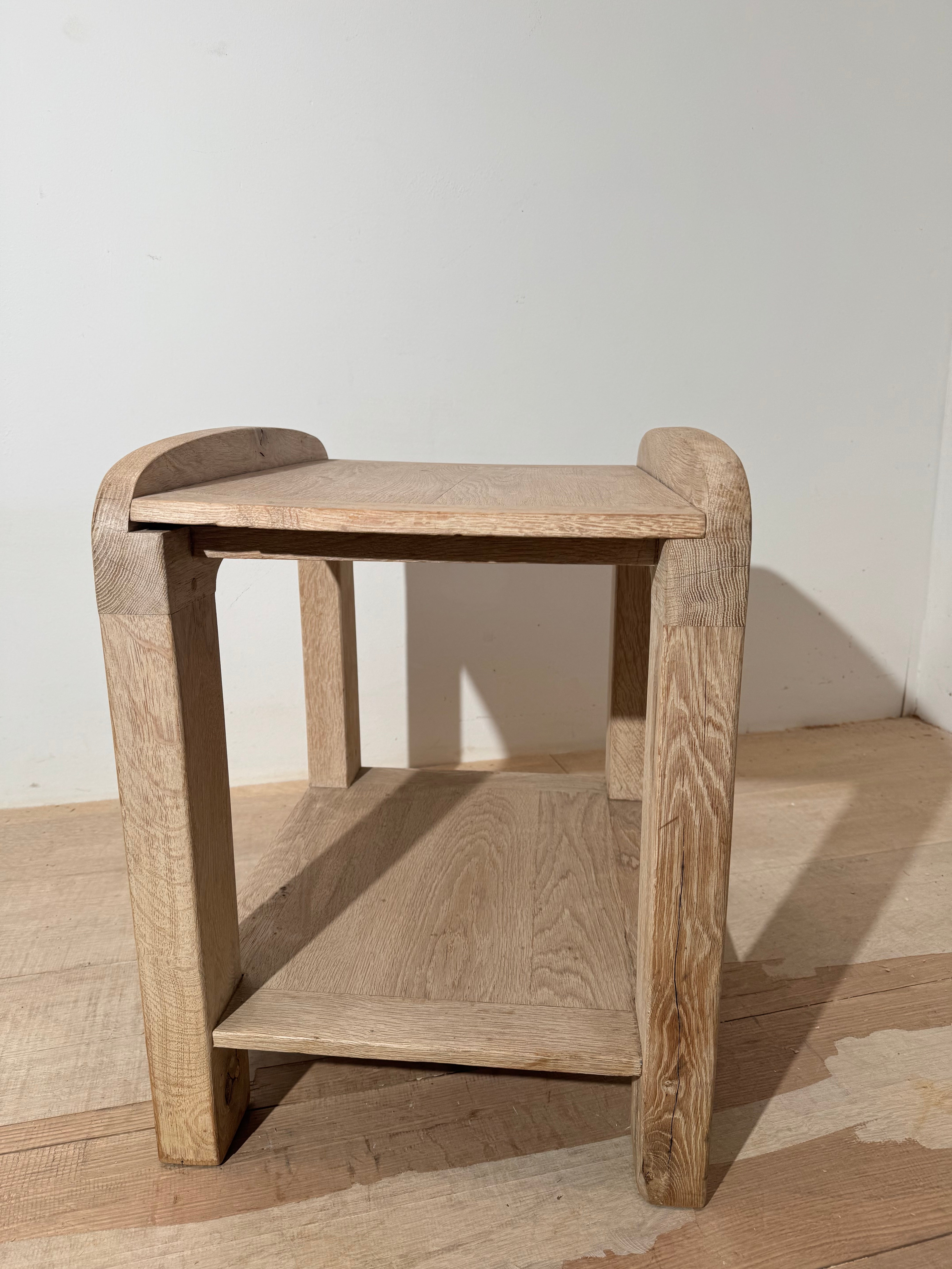 Belgian Solid White Oak Side Table
