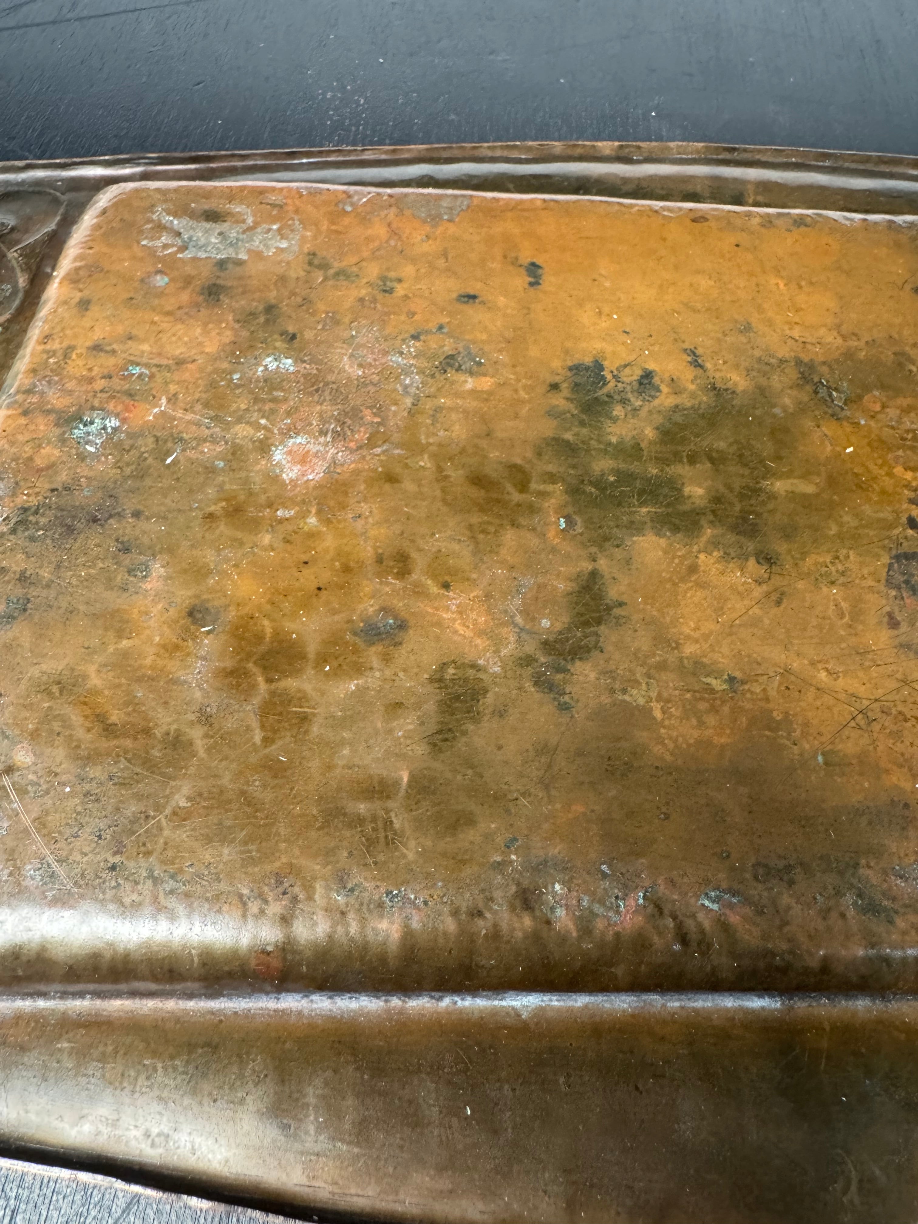 English Arts & Crafts Period Copper Tray