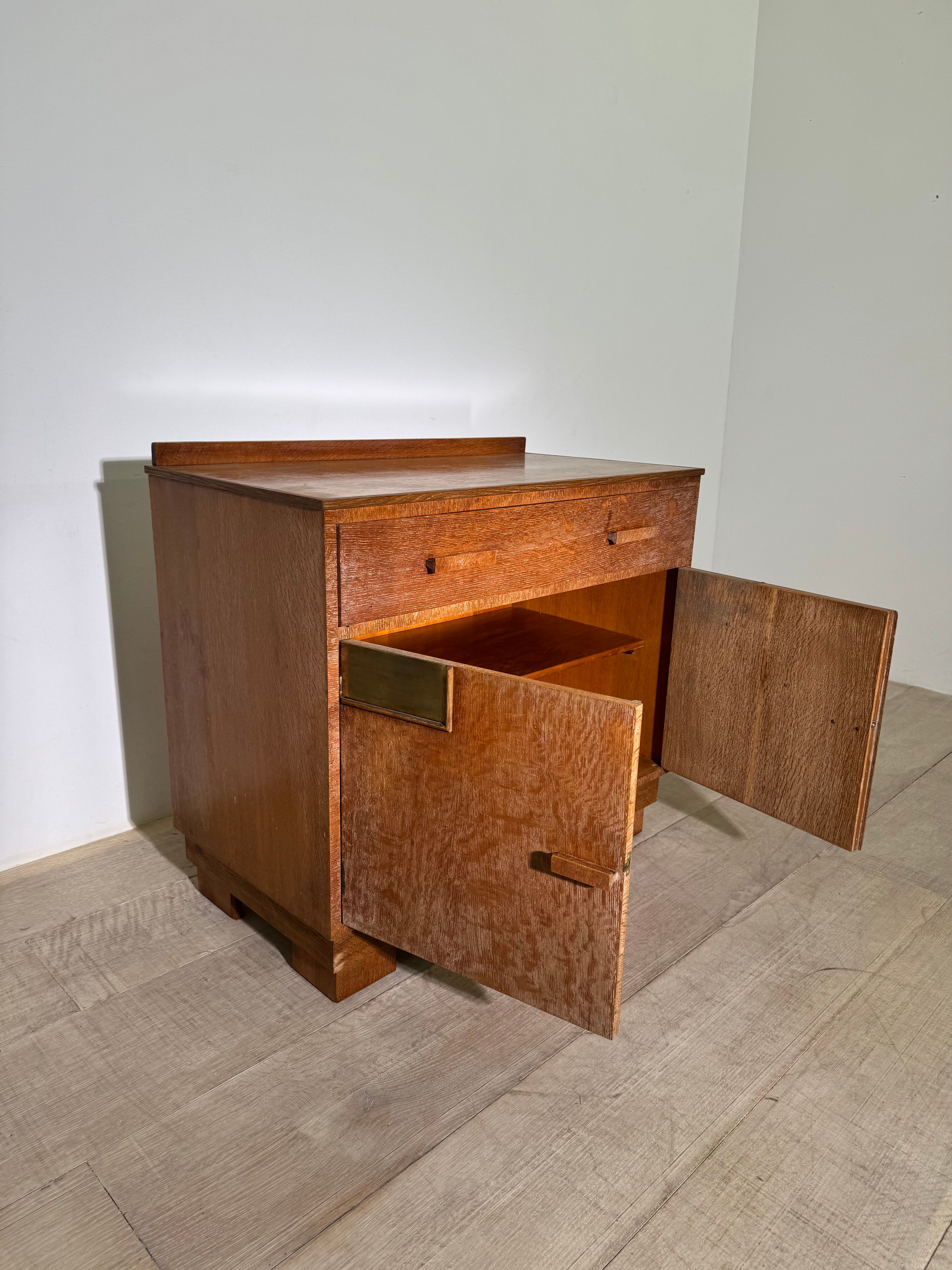 Circa 1900 Bleached Oak Cabinet