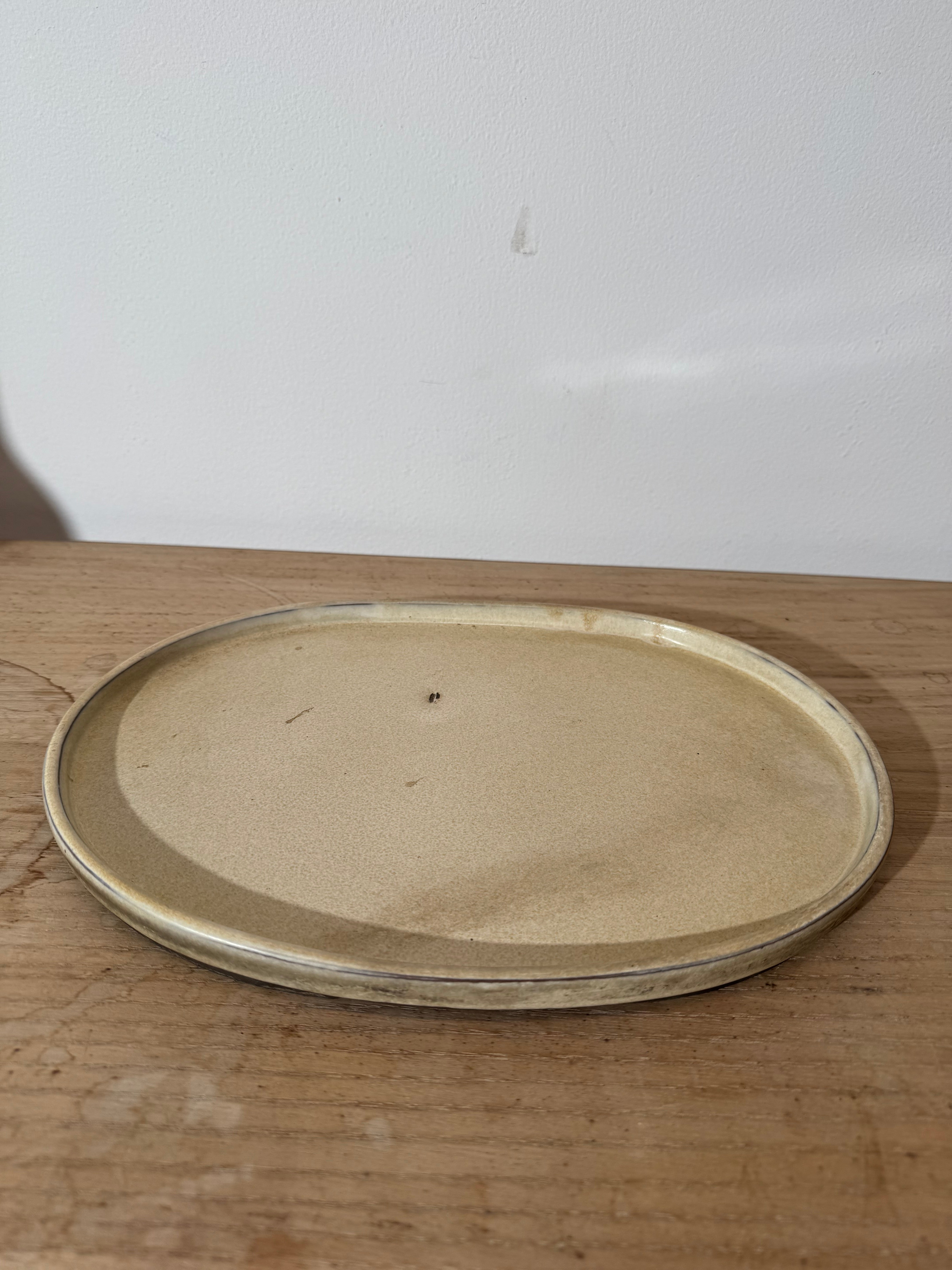 Small Vintage Japanese Cream Colored Tray