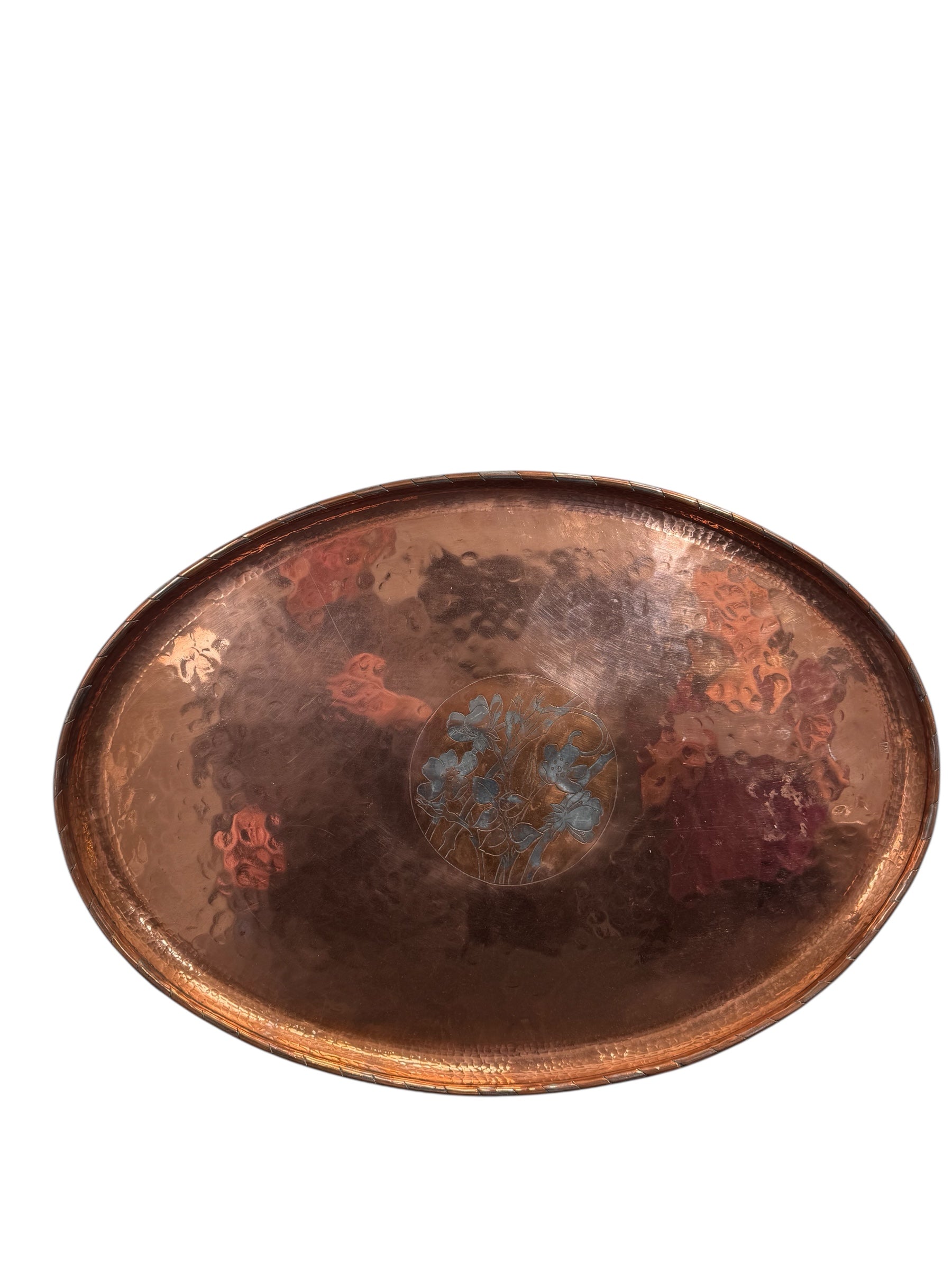 English Arts and Crafts Period Hugh Wallis Copper Serving Tray