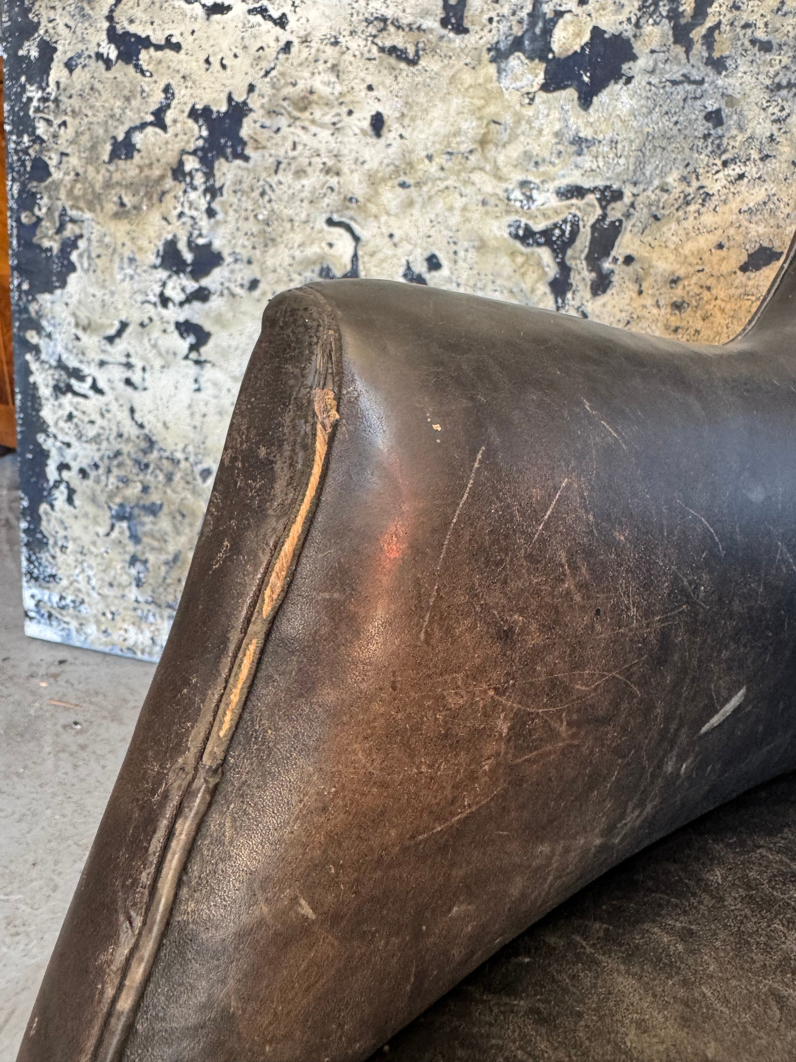 Single Danish Leather Arm Chair