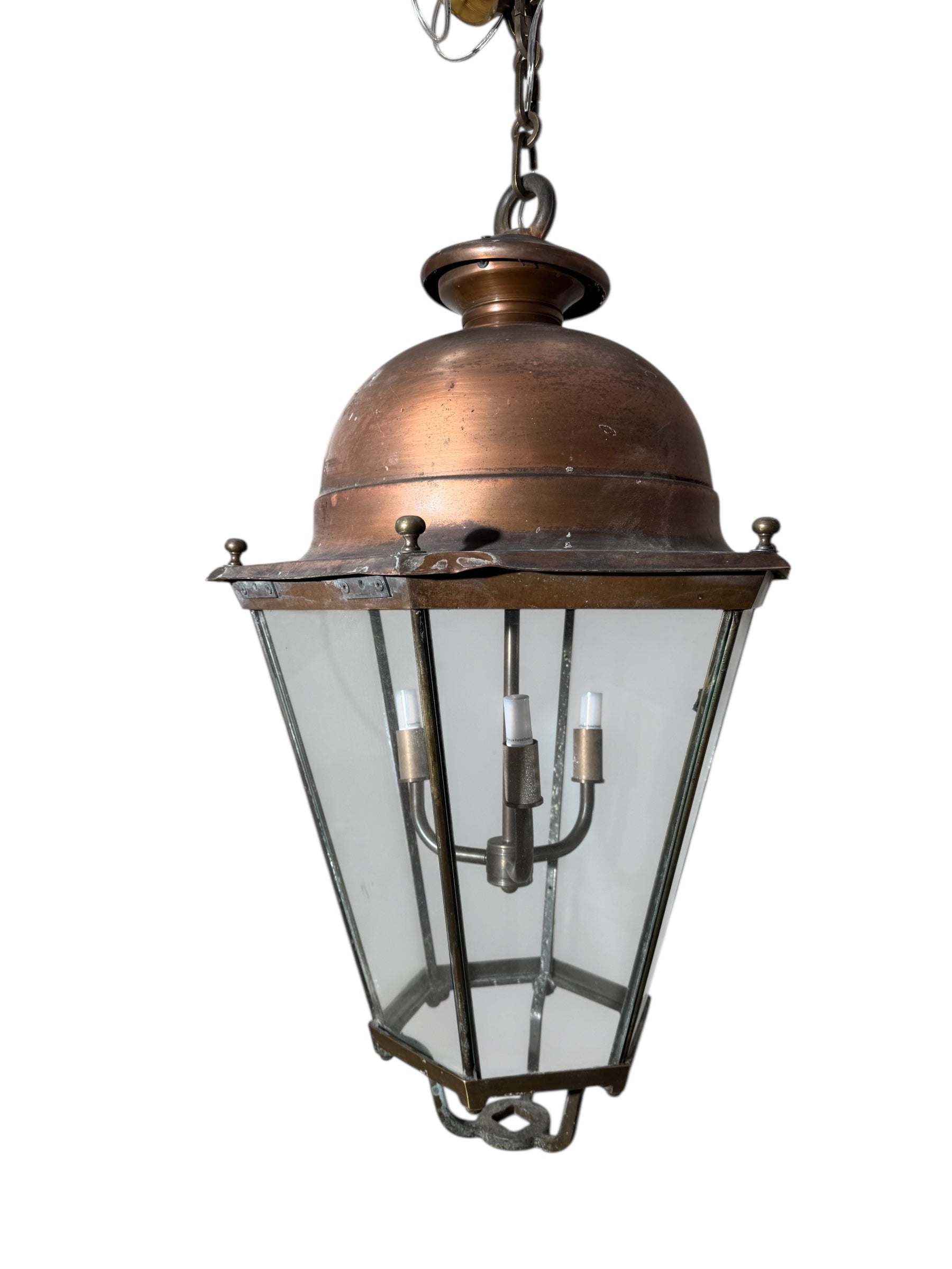 English 19c Copper Lantern