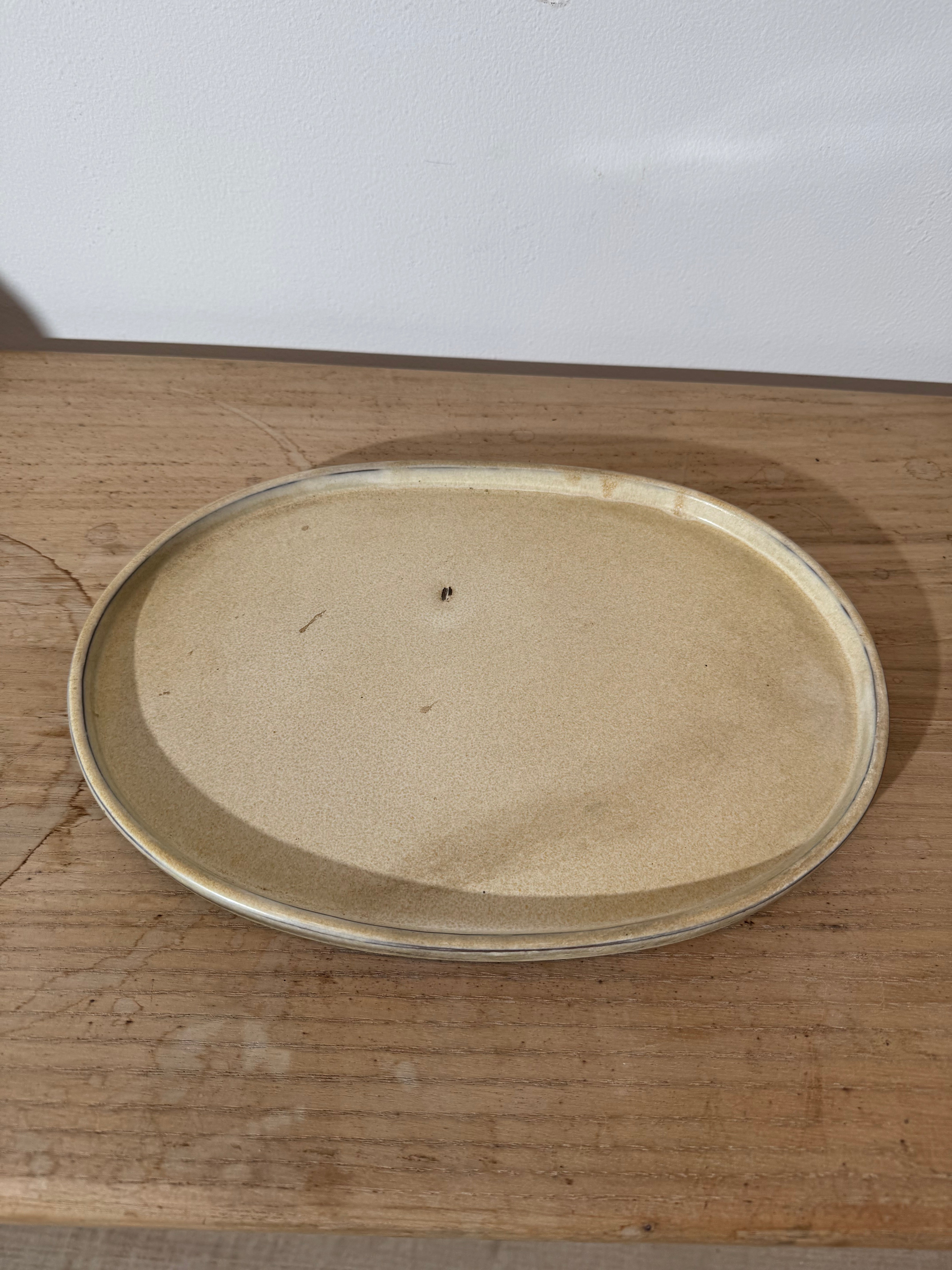 Small Vintage Japanese Cream Colored Tray