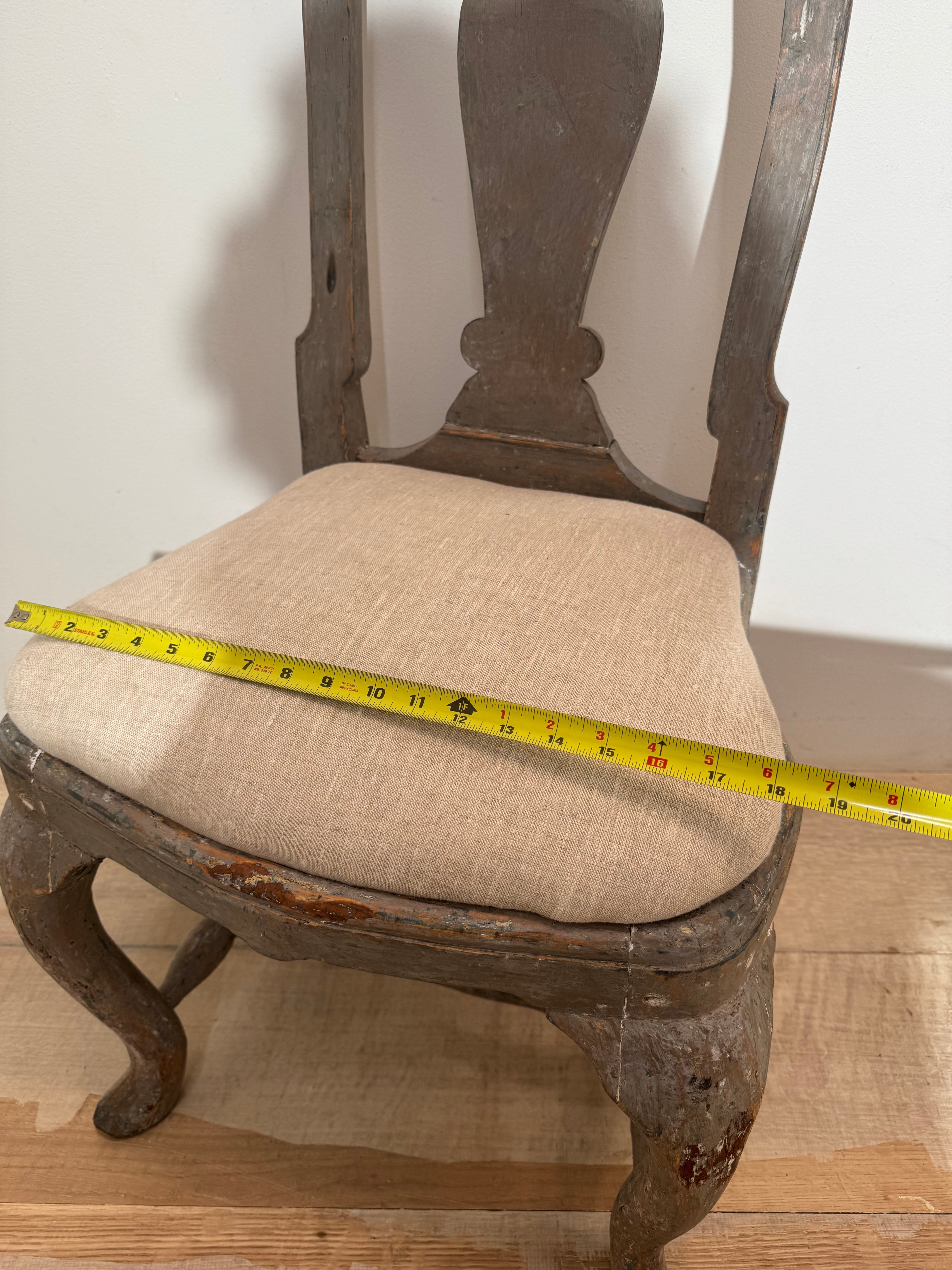 Set of Four Gustavian Painted Dining Chairs