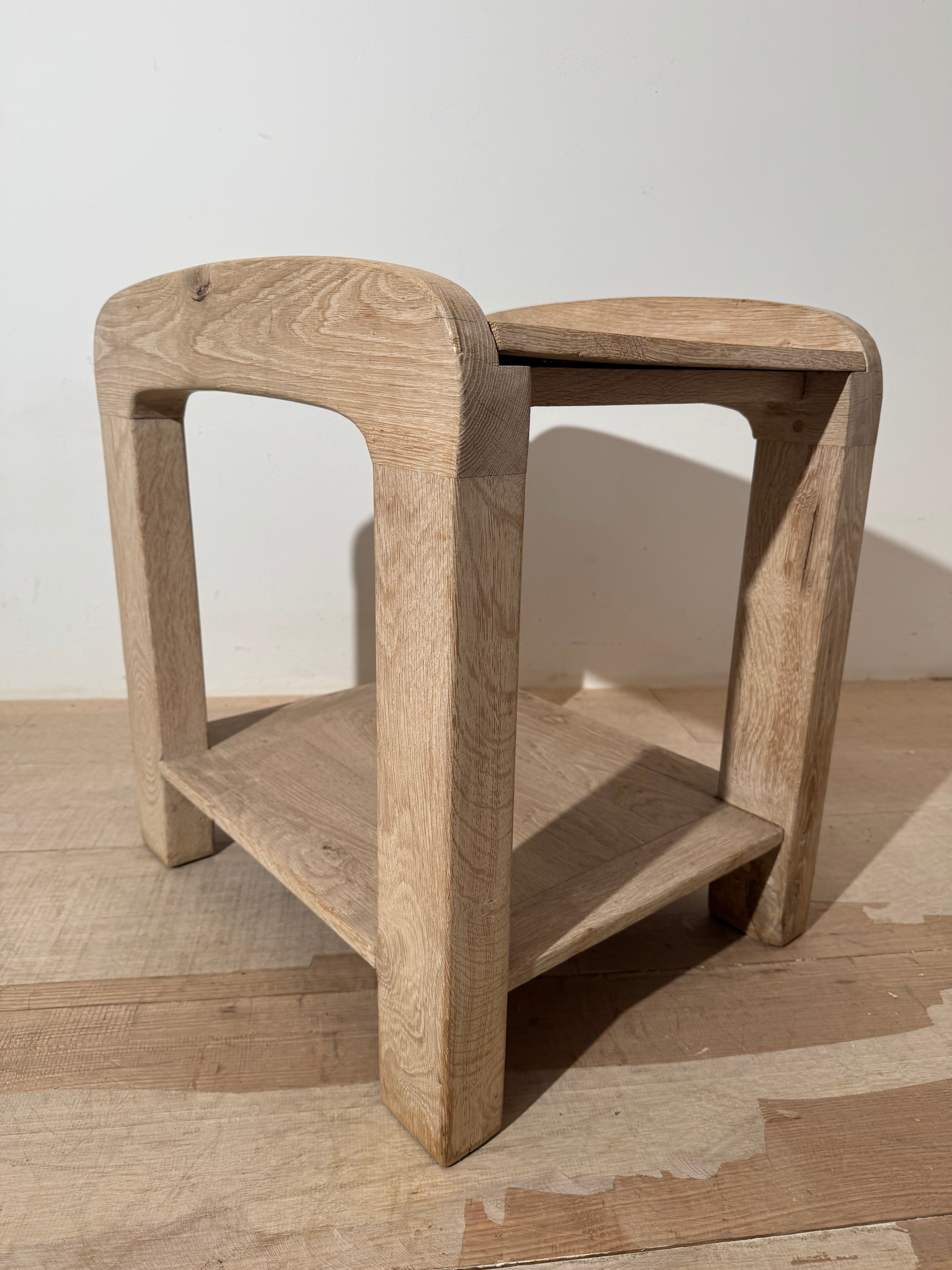 Belgian Solid White Oak Side Table