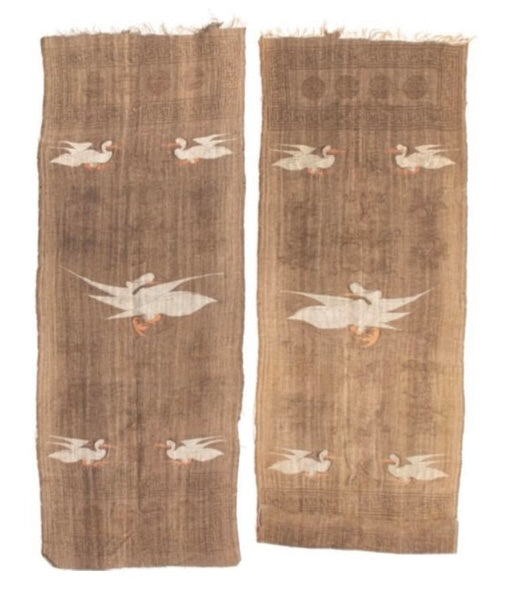 Single Panel, Early 20th century Large Chinese wool Weaving with Cranes
