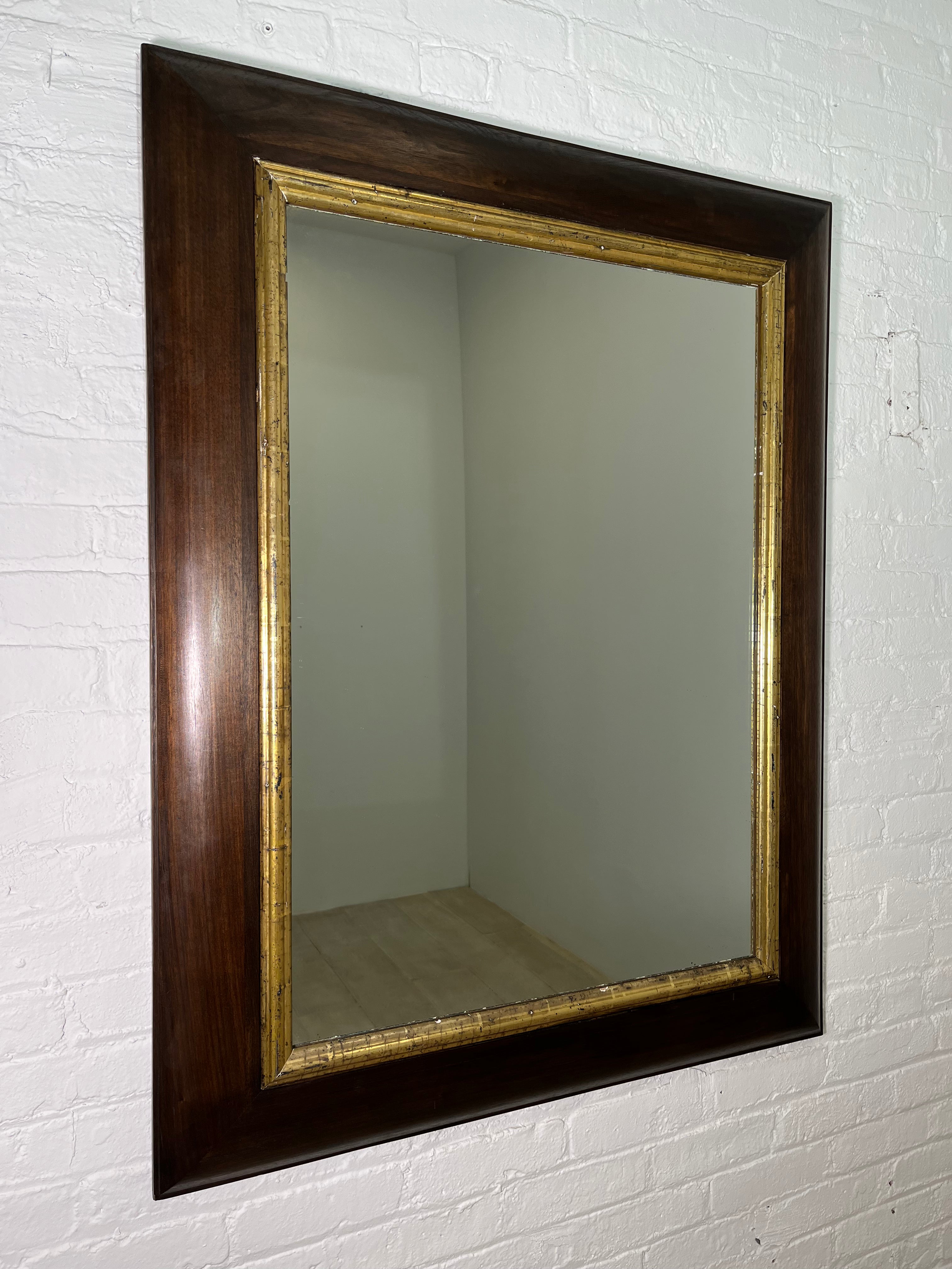 Limited Edition 18th Century Walnut and Gilt Element Mirror