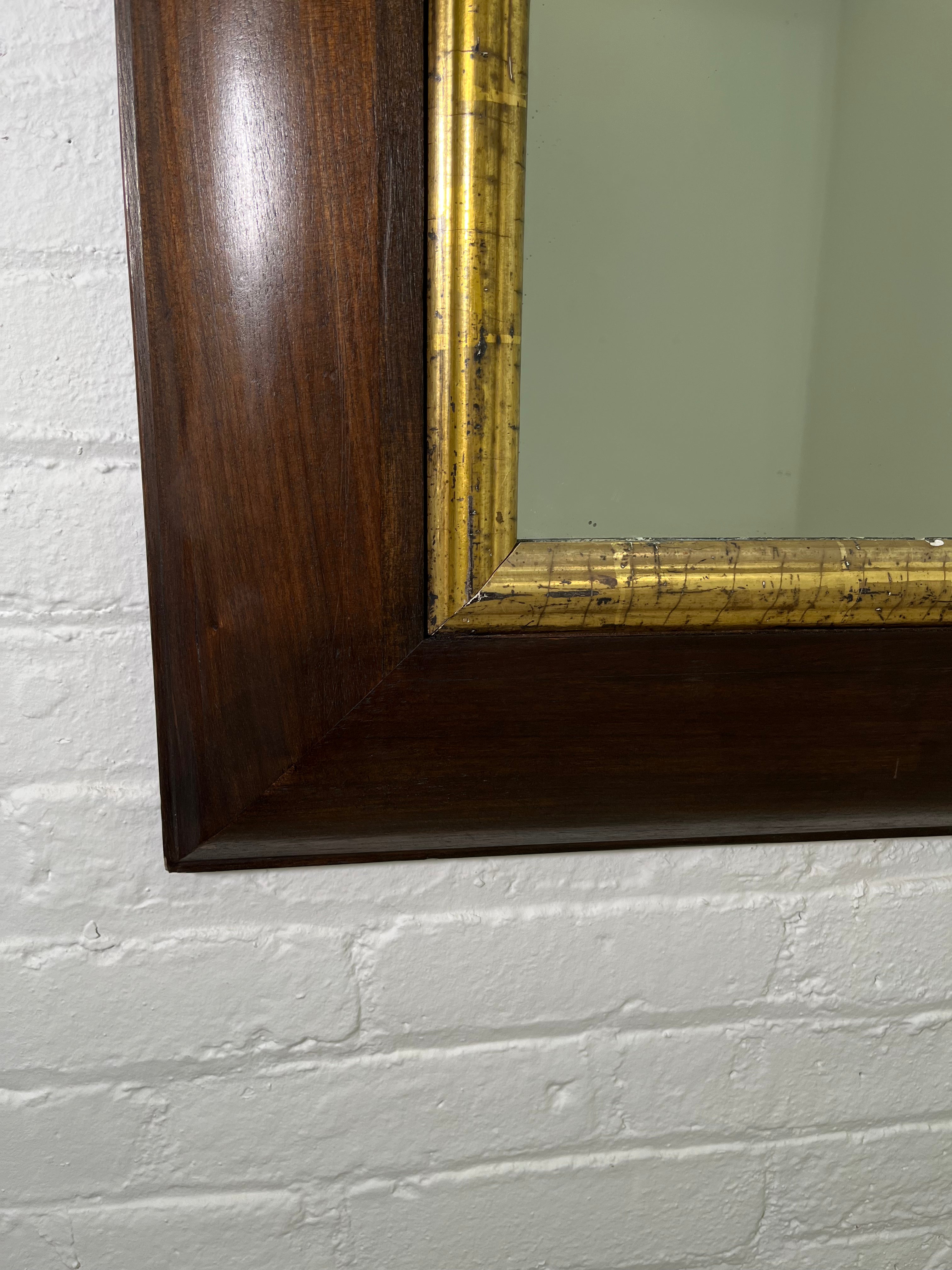Limited Edition 18th Century Walnut and Gilt Element Mirror