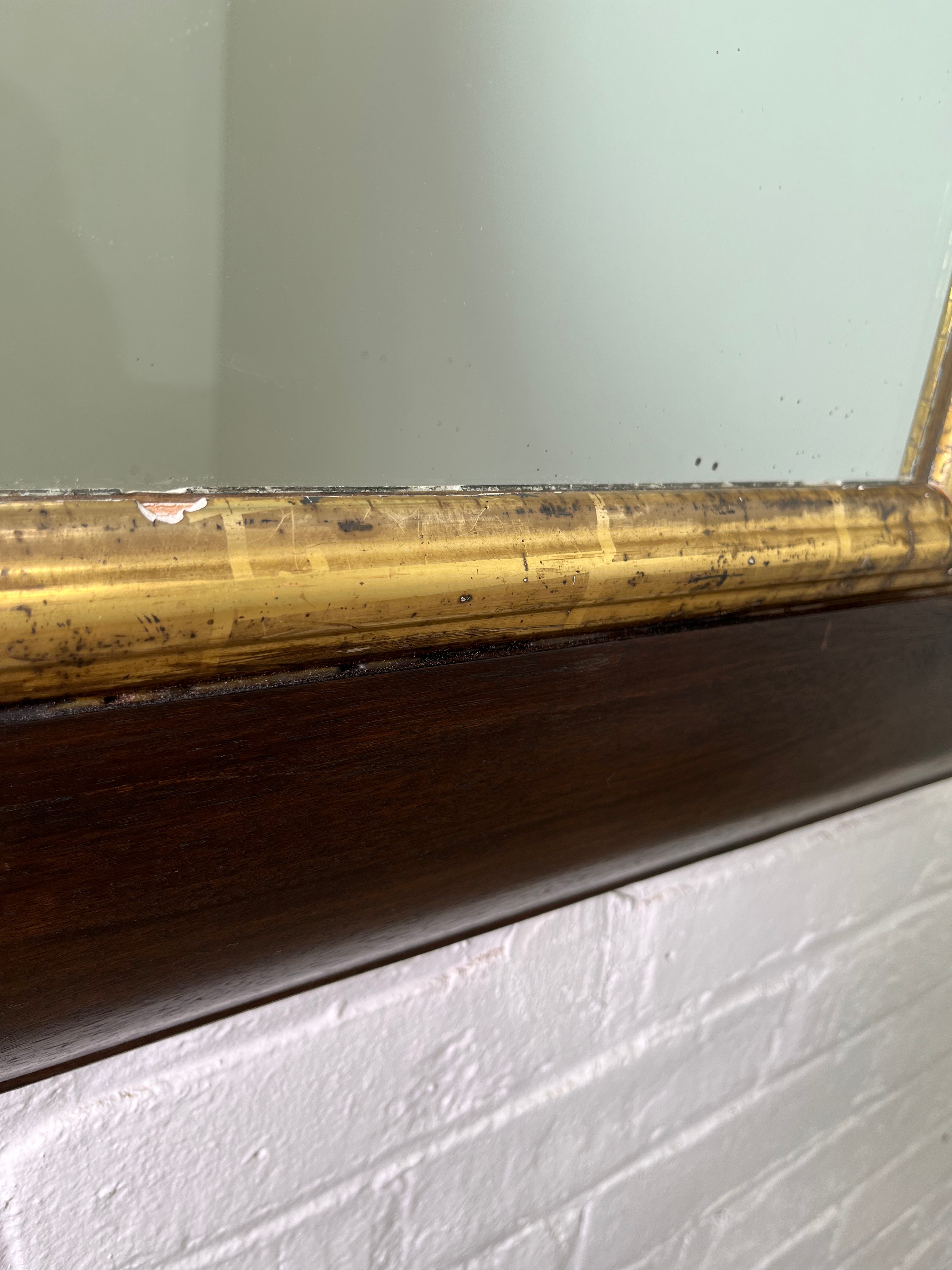 Limited Edition 18th Century Walnut and Gilt Element Mirror