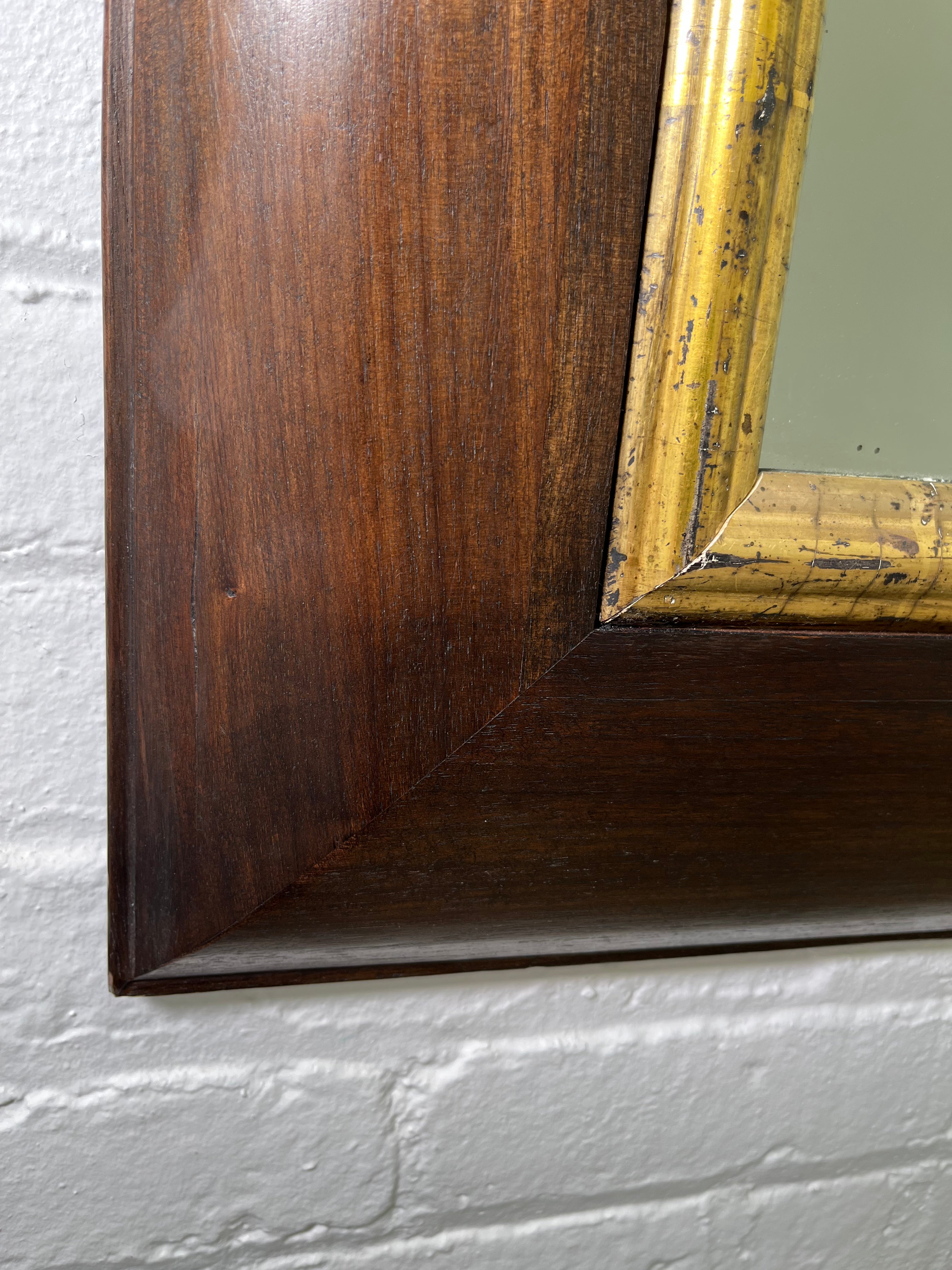 Limited Edition 18th Century Walnut and Gilt Element Mirror