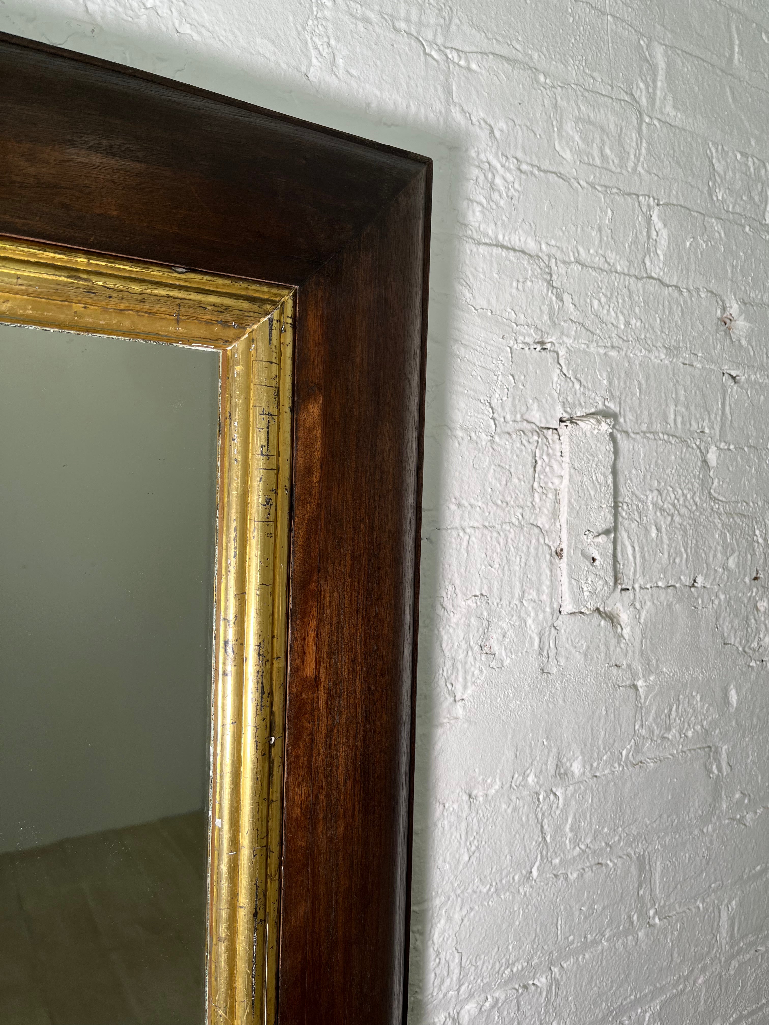 Limited Edition 18th Century Walnut and Gilt Element Mirror