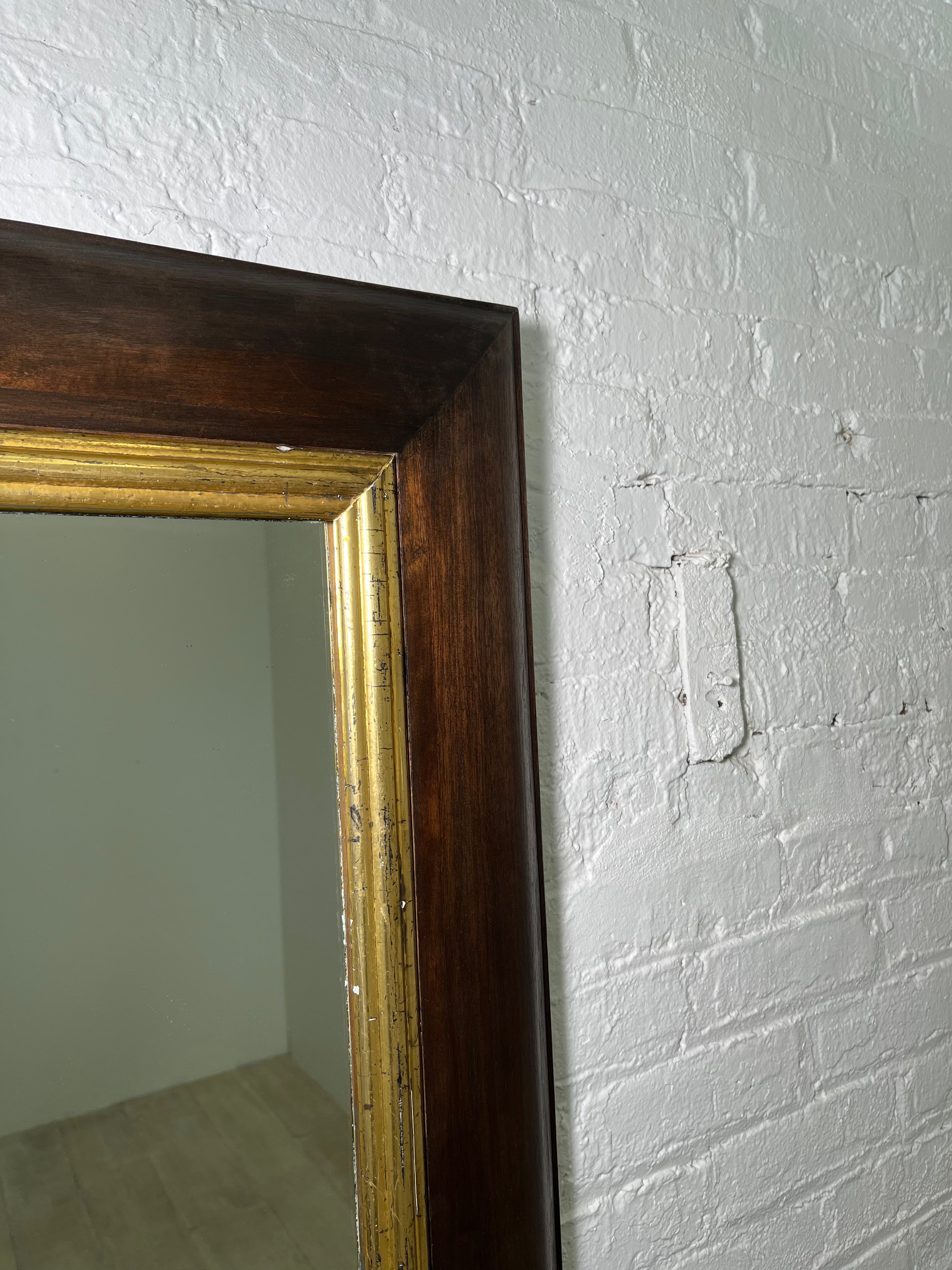 Limited Edition 18th Century Walnut and Gilt Element Mirror