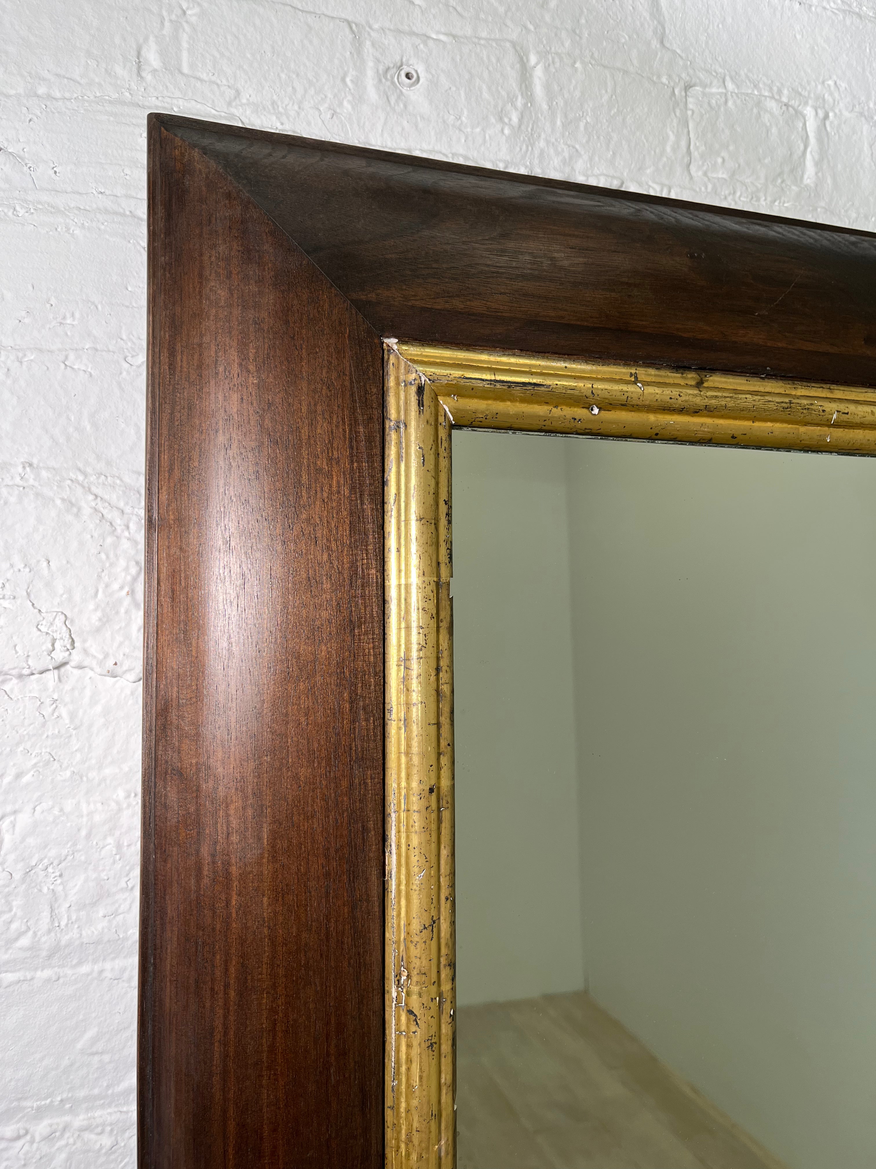 Limited Edition 18th Century Walnut and Gilt Element Mirror