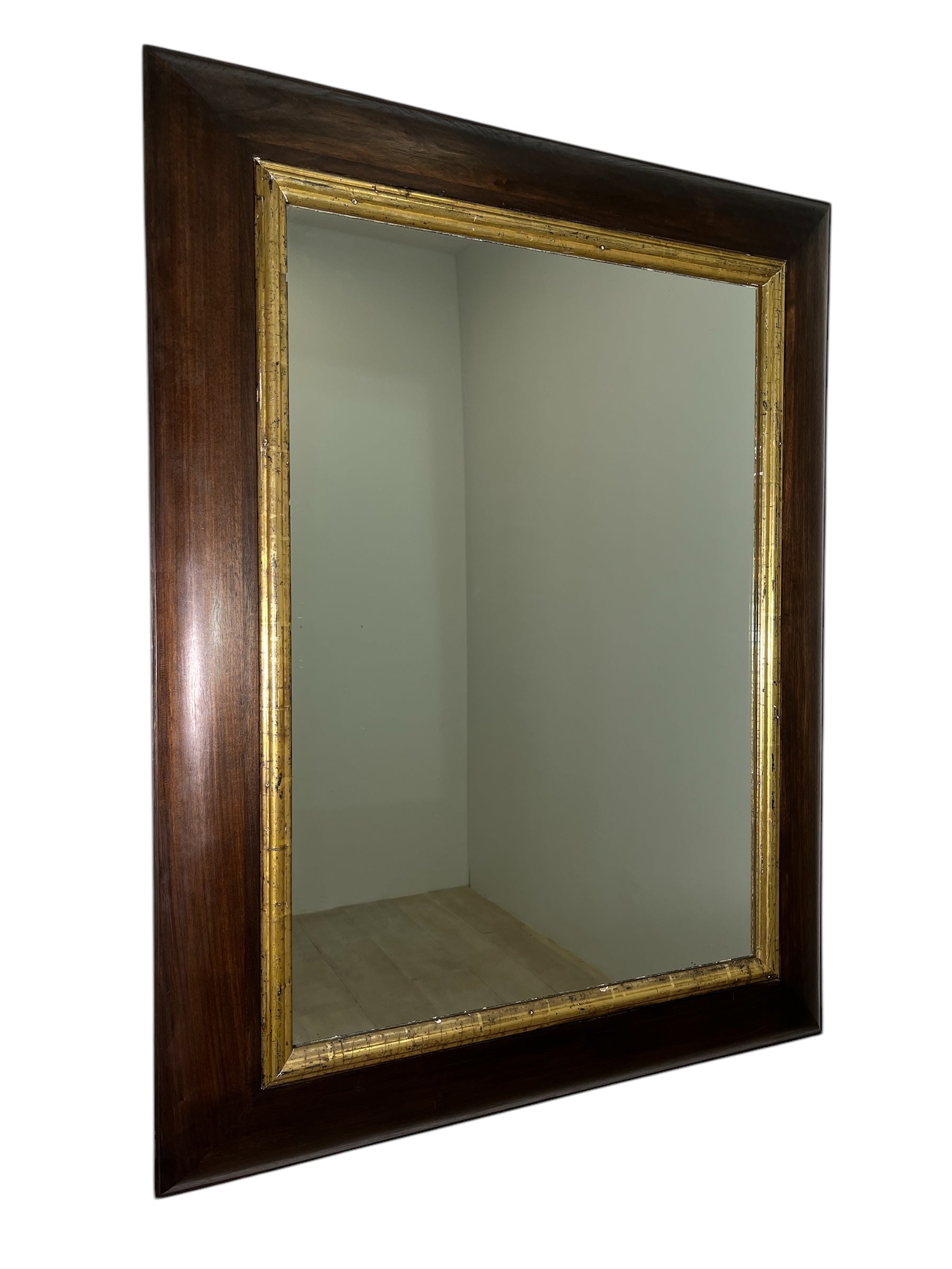 Limited Edition 18th Century Walnut and Gilt Element Mirror