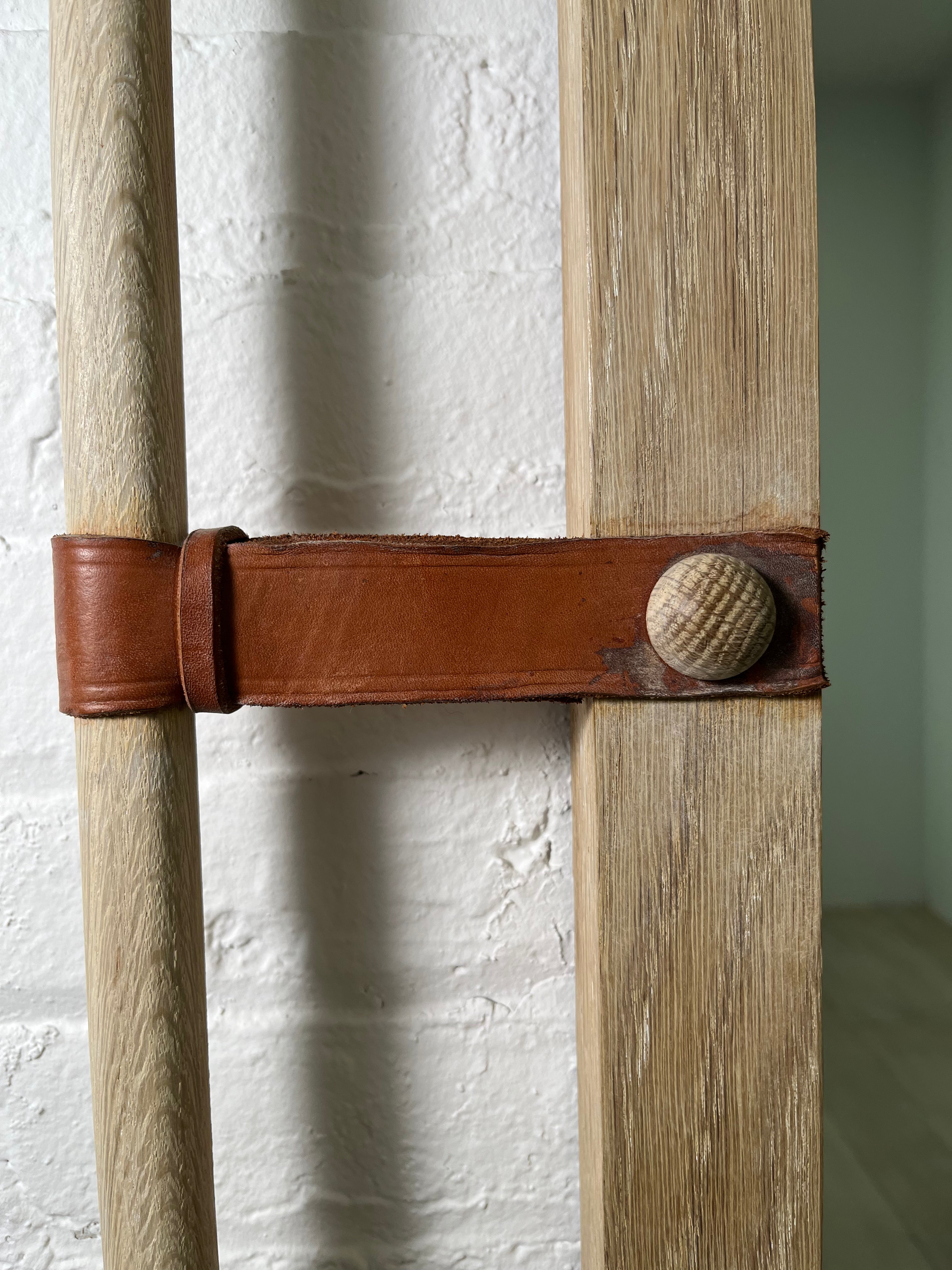 Lucca Studio Donovan Oak and Saddle Leather Mirror