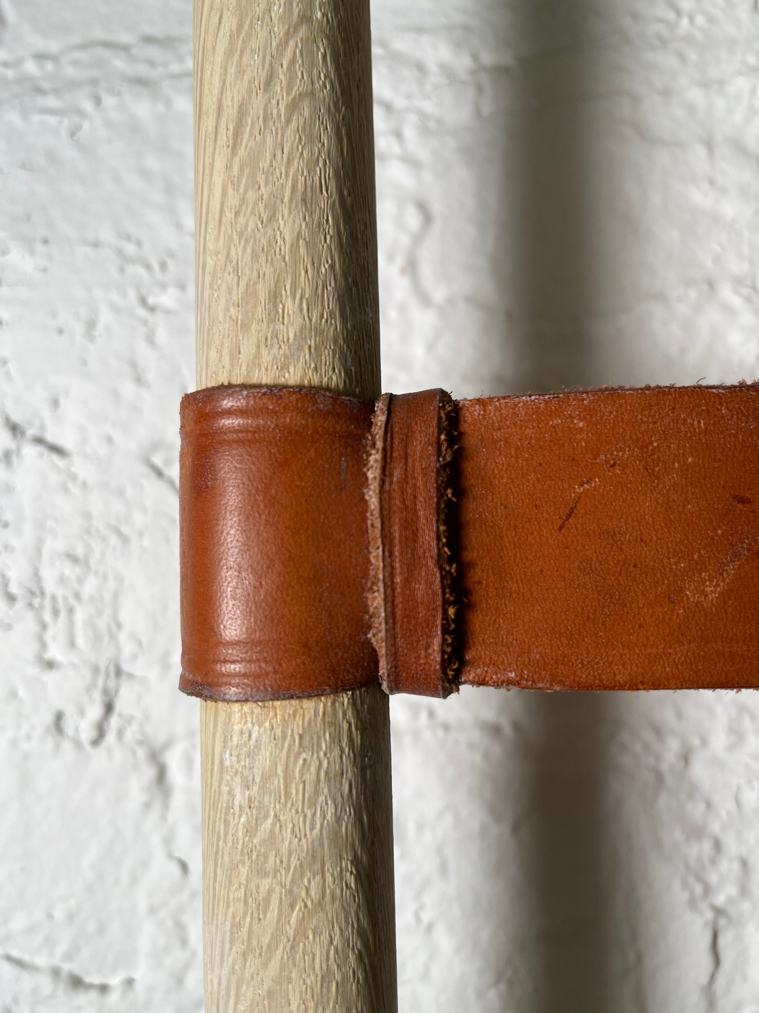Lucca Studio Donovan Oak and Saddle Leather Mirror