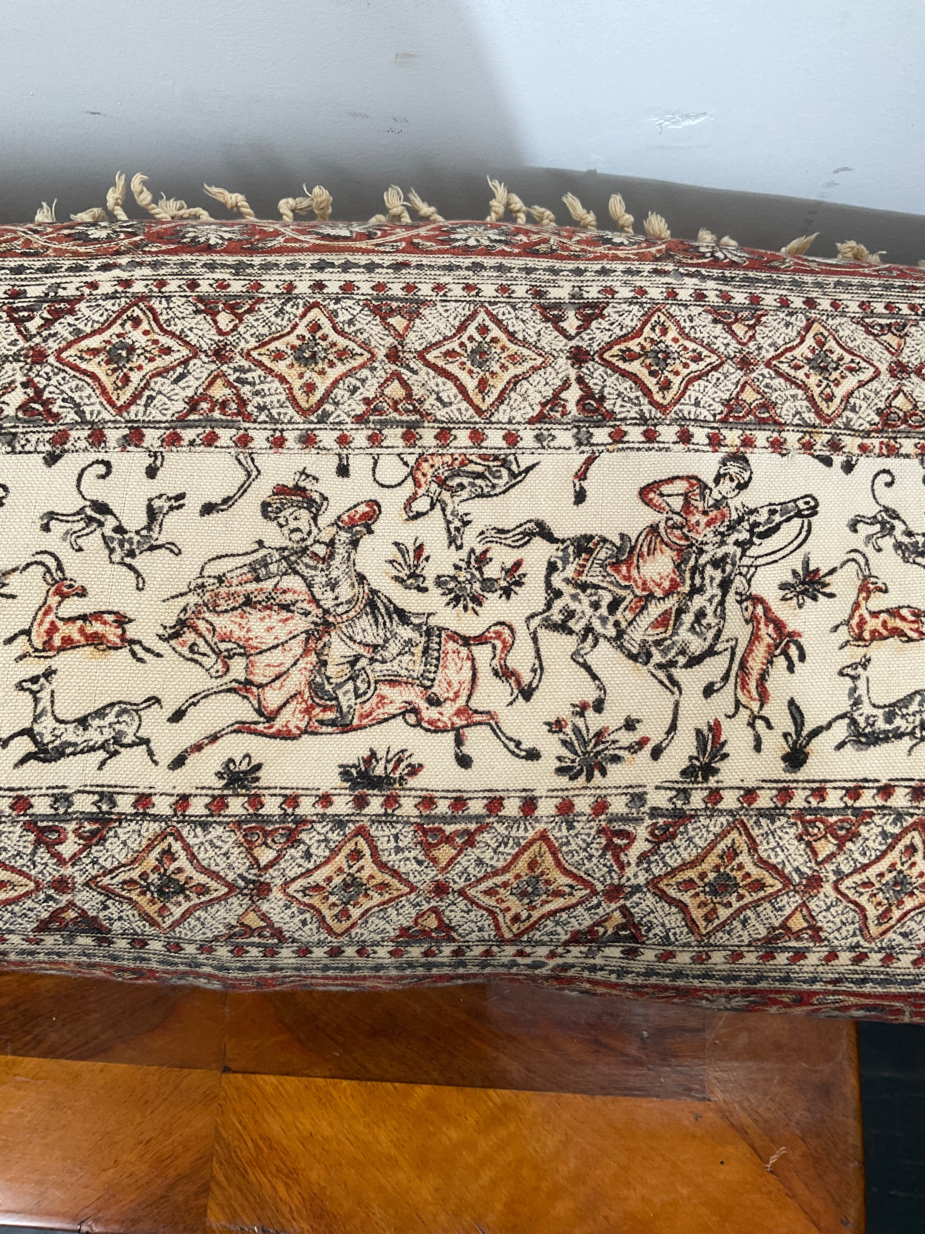 Large Antique Persian Textile Pillow