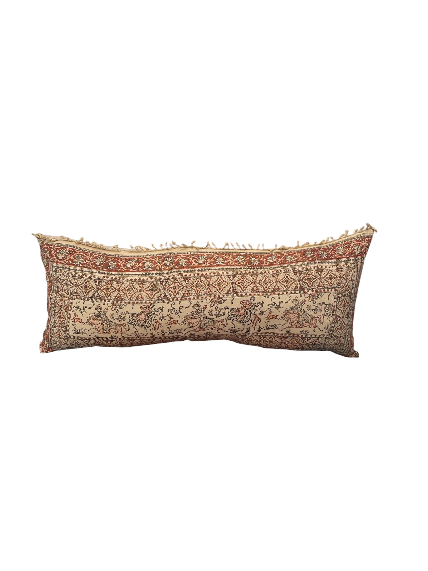 Large Antique Persian Textile Pillow