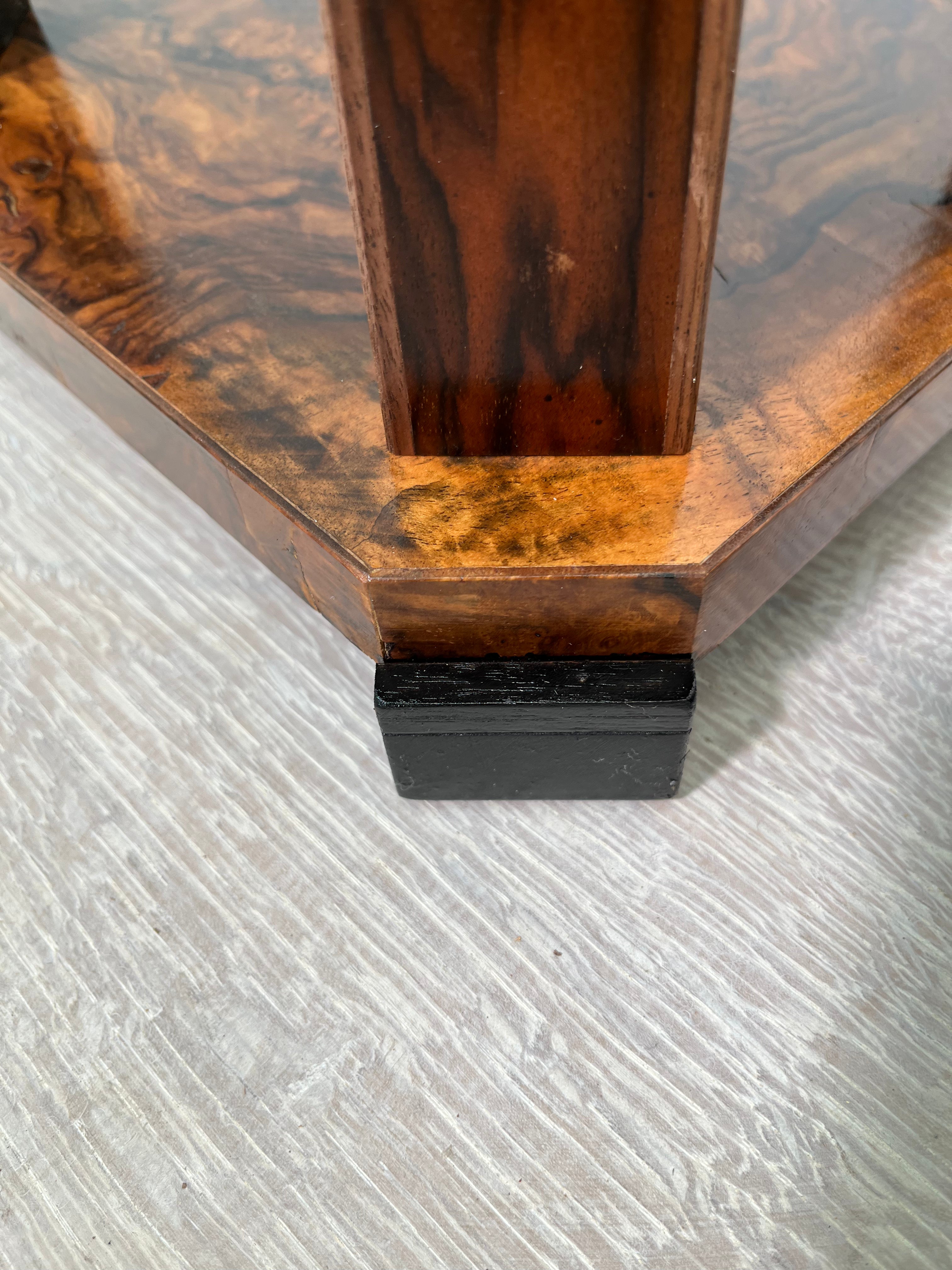 Pair of Limited Edition English 18th Century Burl Wood Side Table