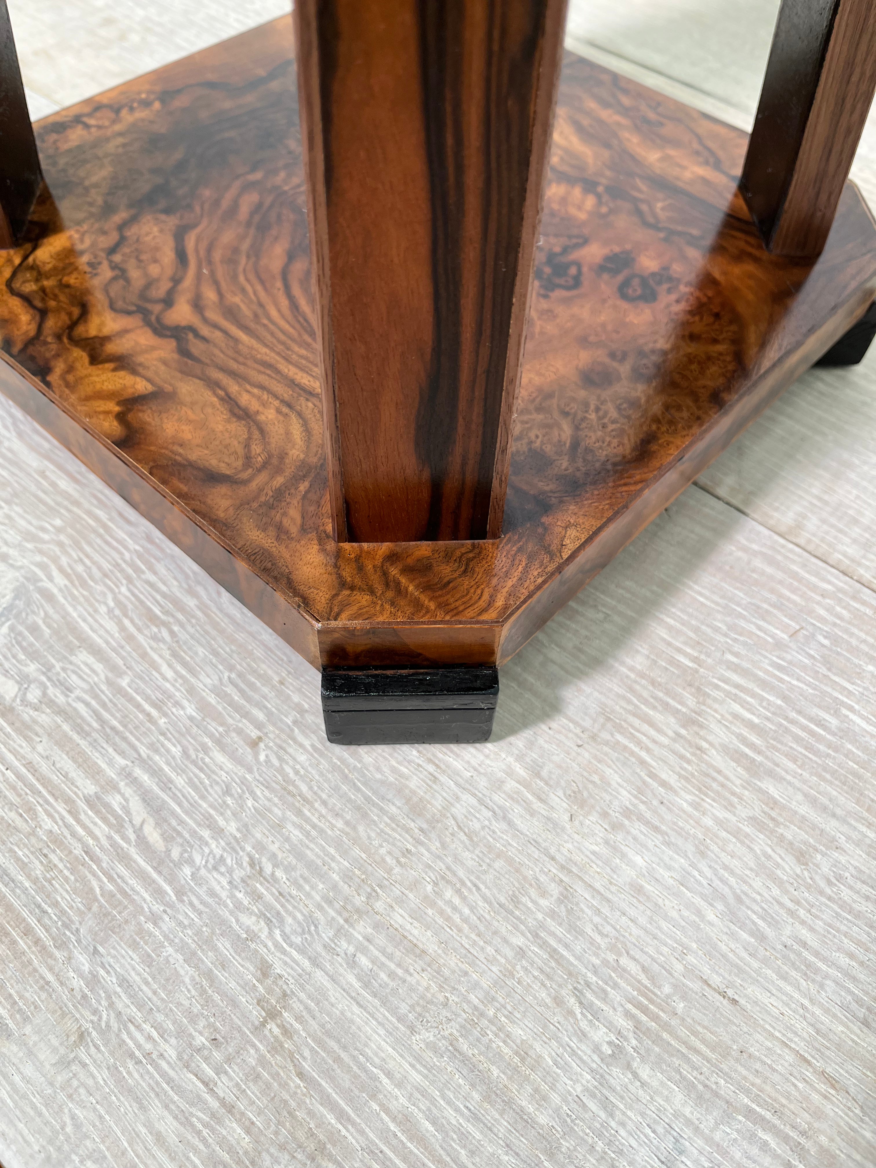 Limited Edition English 18th Century Burl Wood Side Table