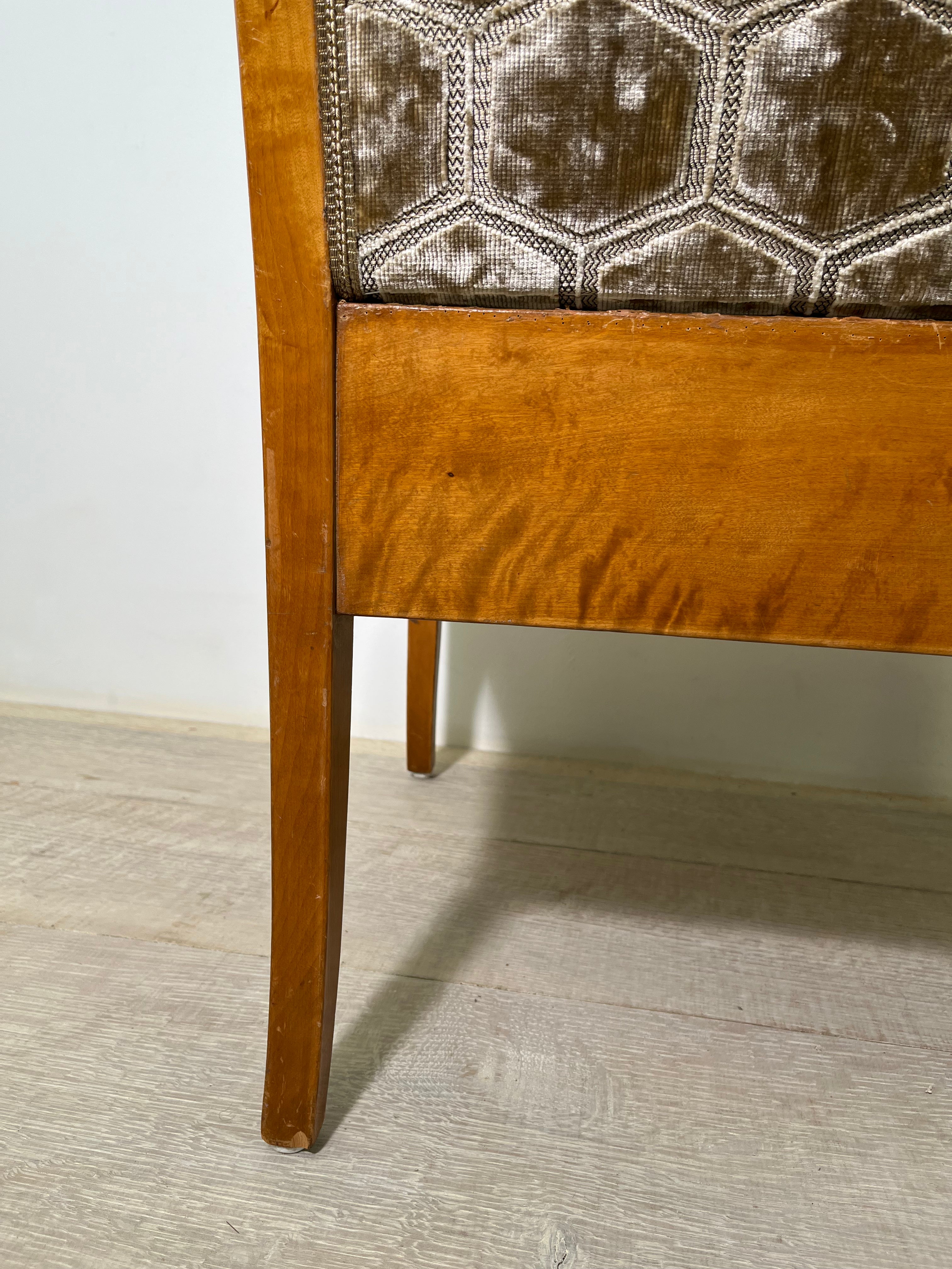 Pair 1930 Swedish Birch Arm Chair