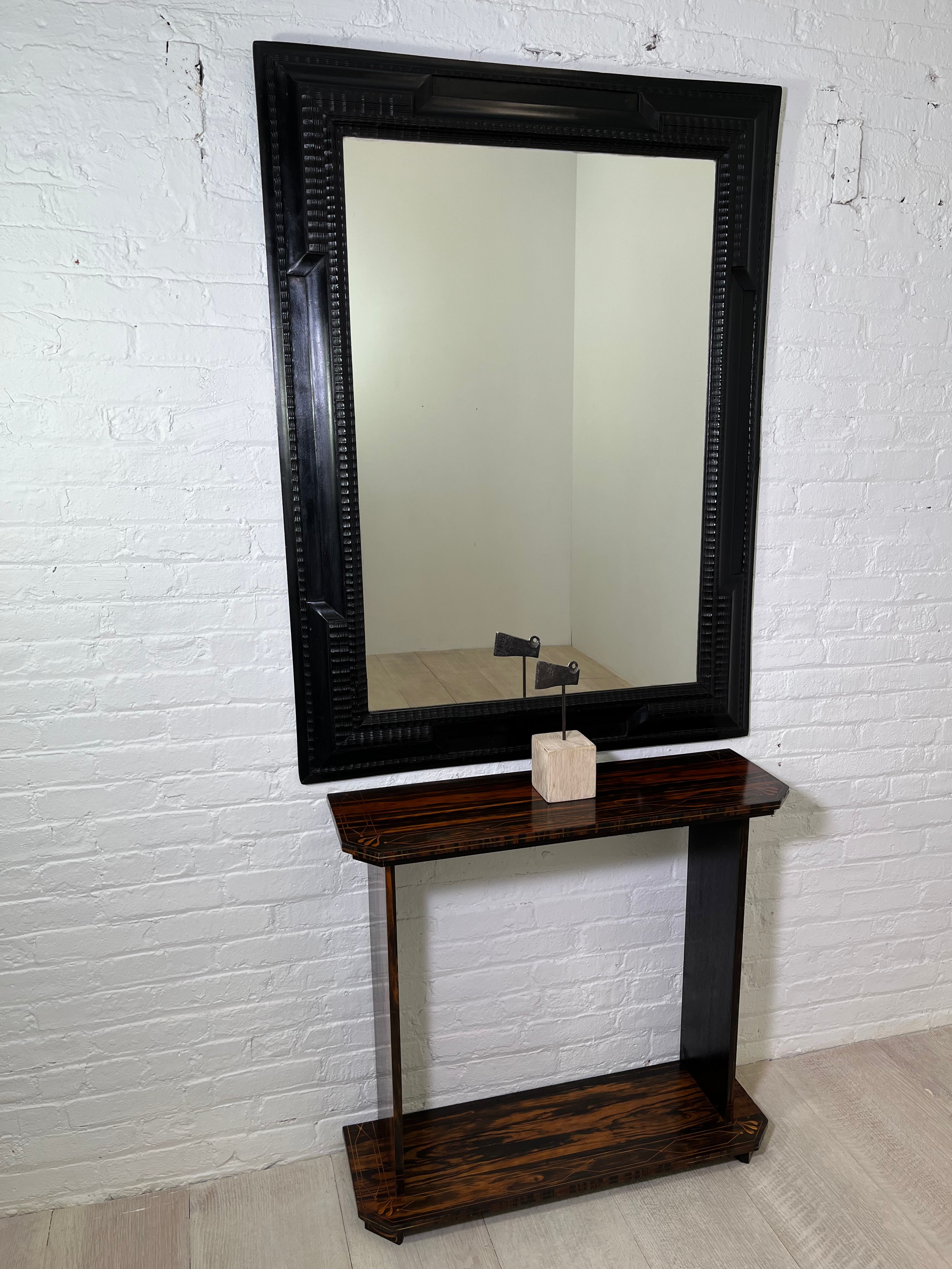 Large 19th Century Ebonized Mirror