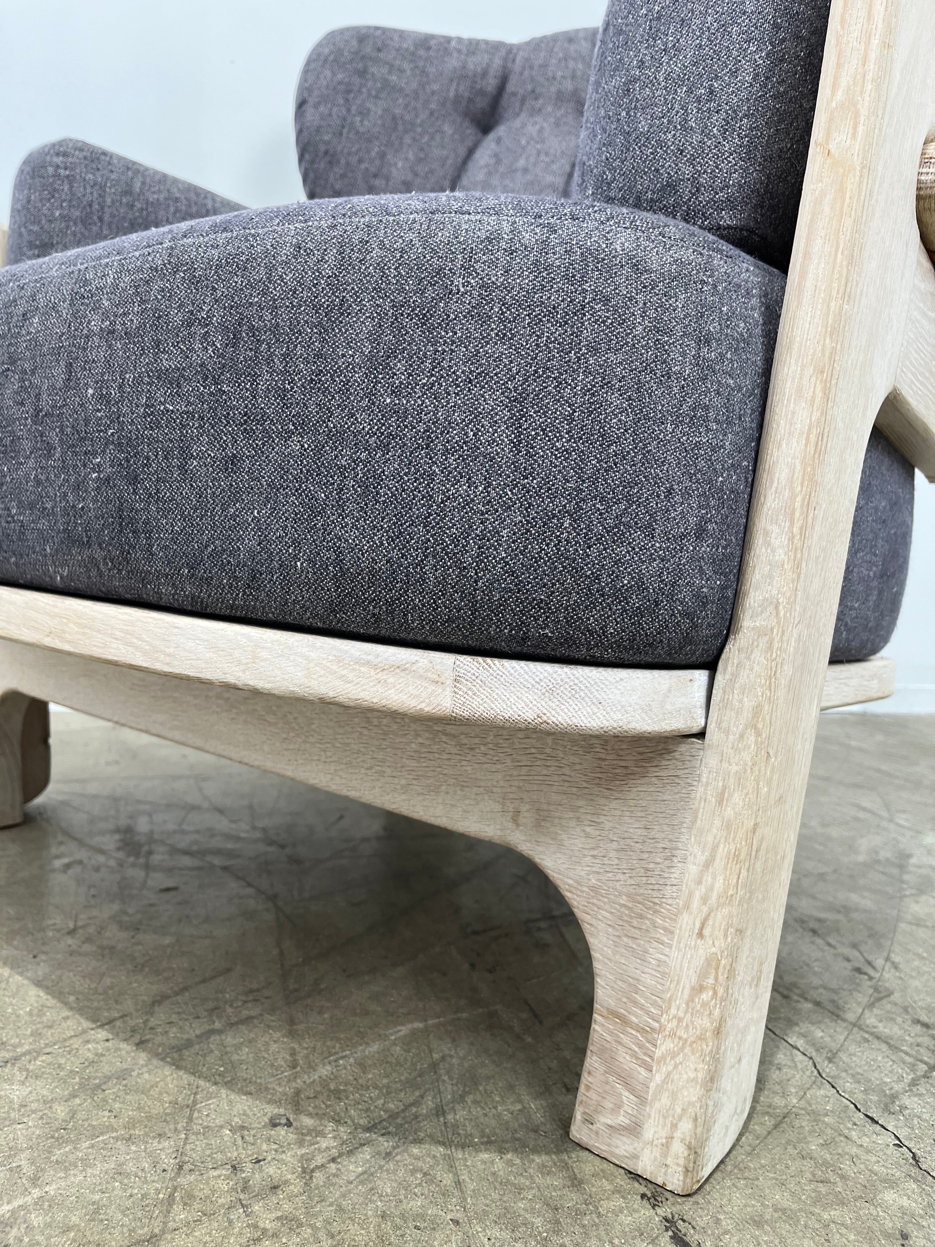 Pair of Guillerme & Chambrone " Denis " Arm Chairs