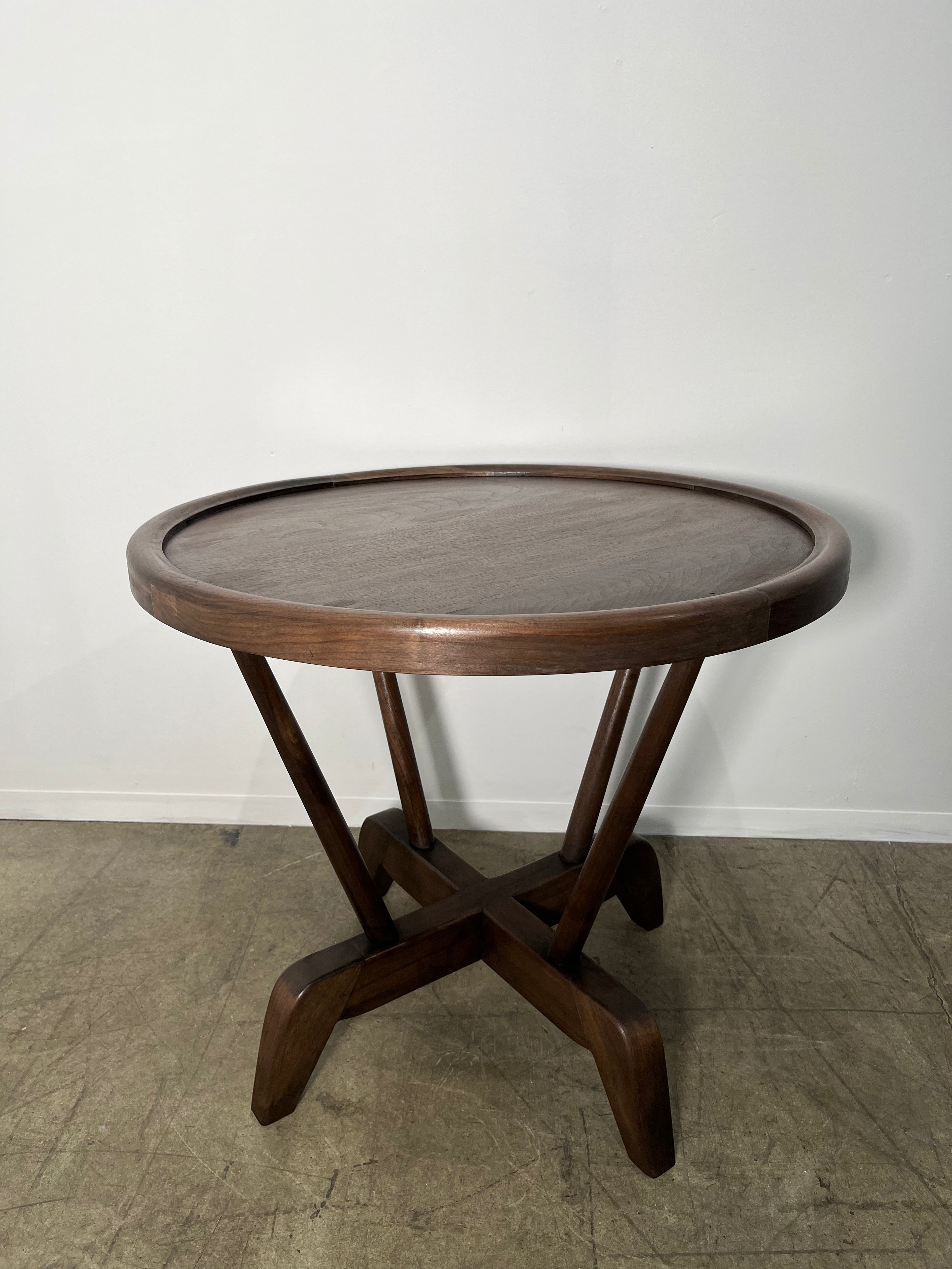 Lucca Studio Walnut Hyatt Side Table