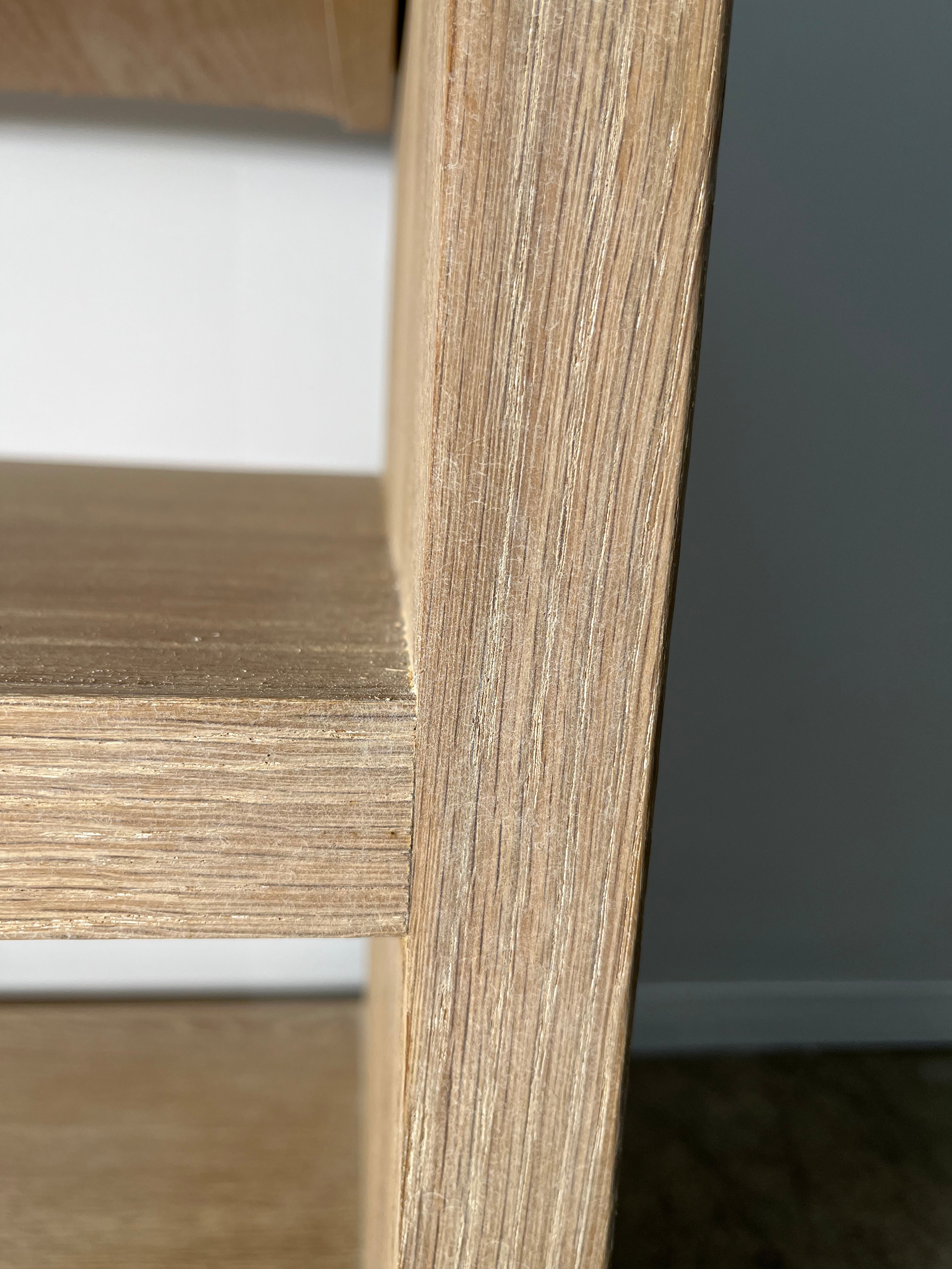Lucca Studio Paola Night Stand of Oak with Vintage Leather Top