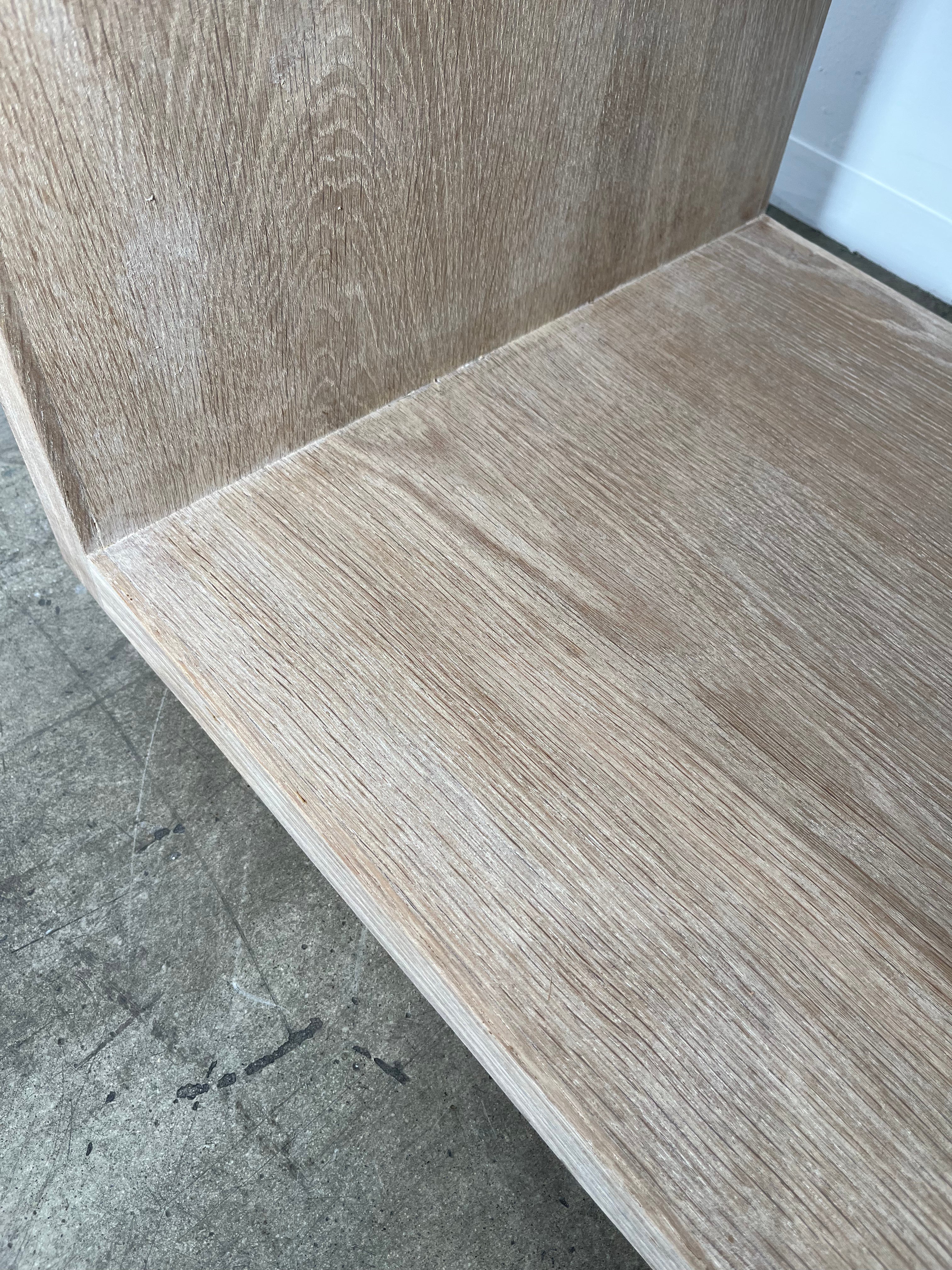 Lucca Studio Paola Night Stand of Oak with Vintage Leather Top