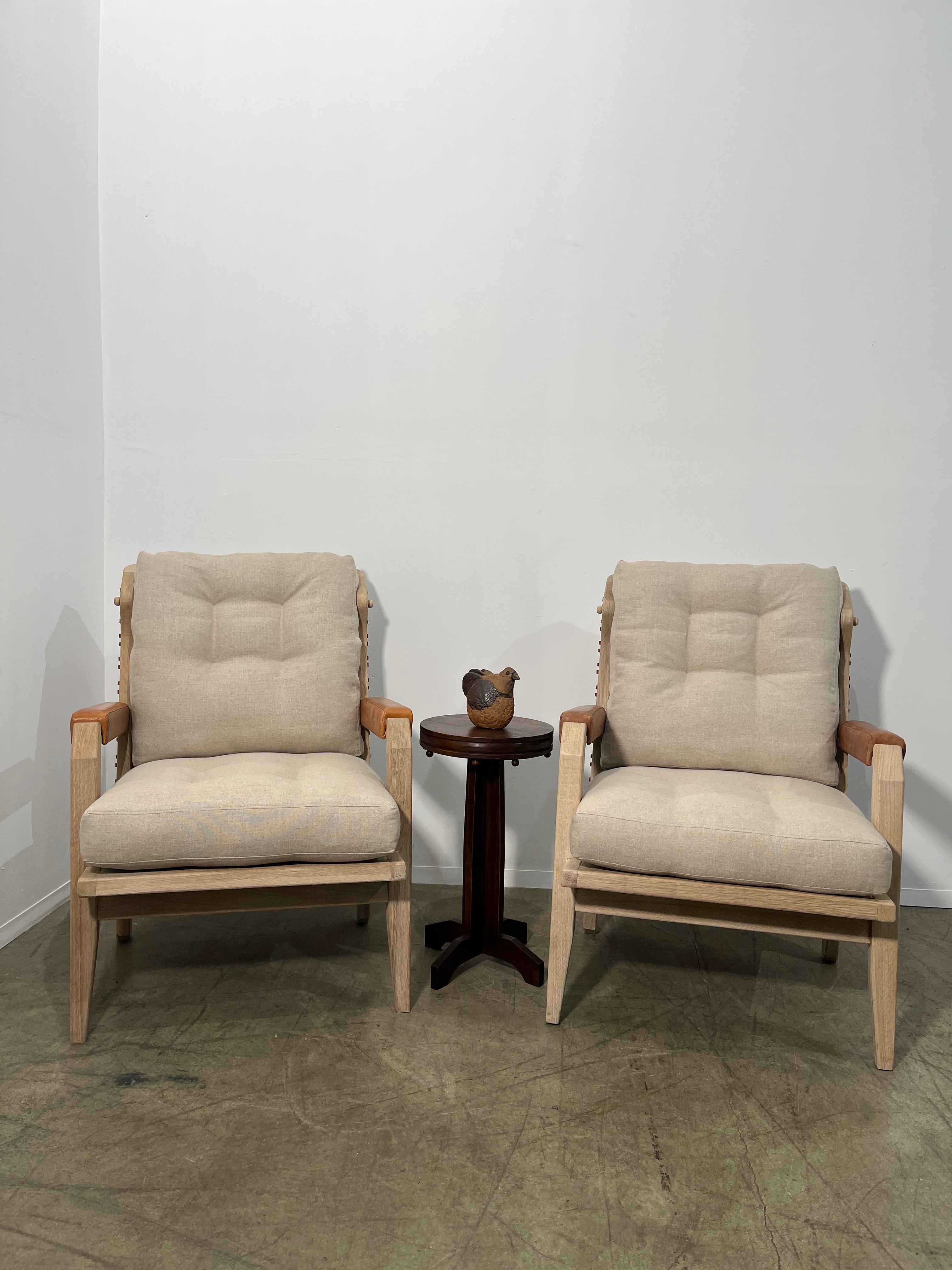 Limited Edition Langdon Arm Chairs with Leather Backs