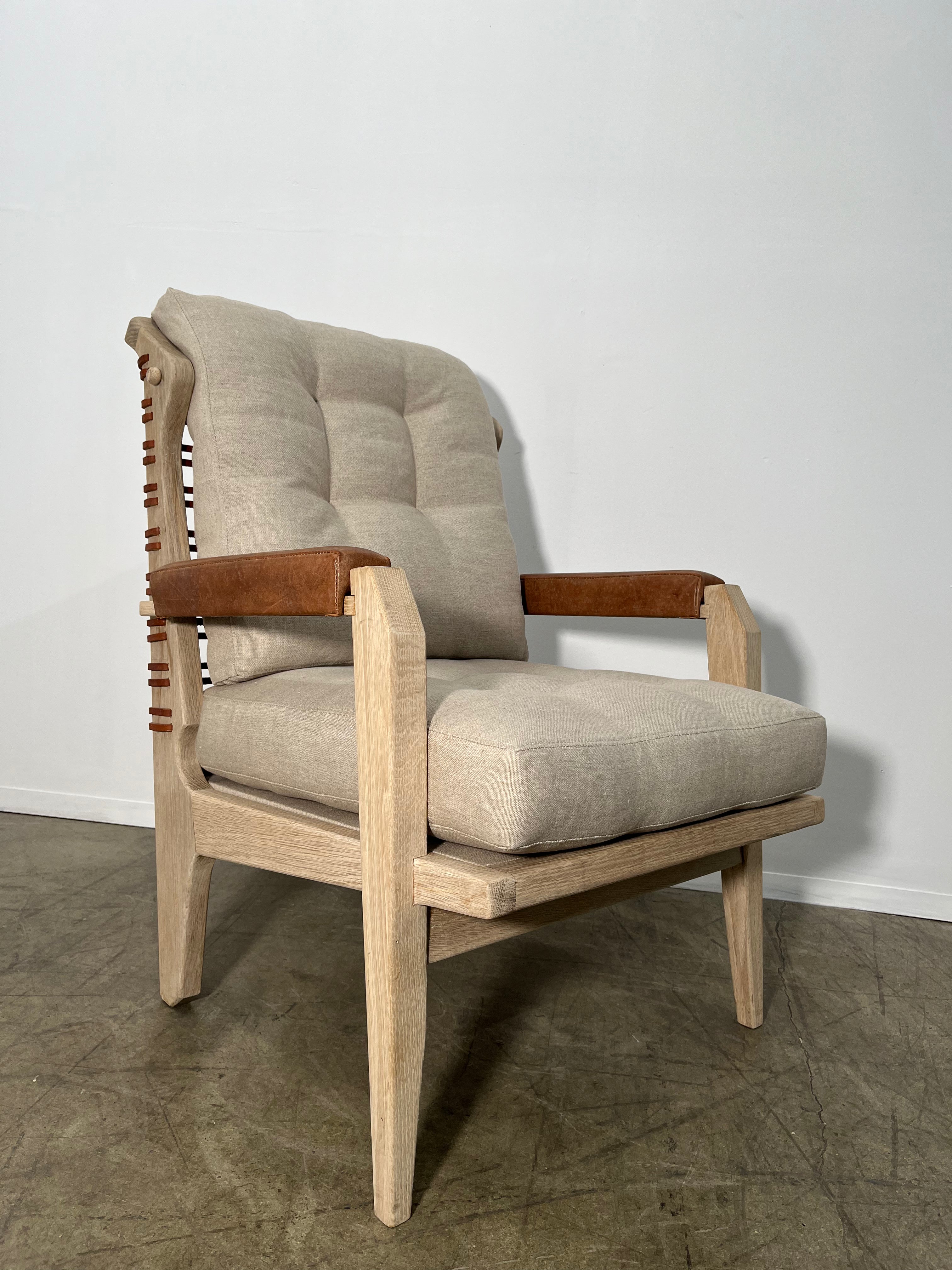 Limited Edition Langdon Arm Chairs with Leather Backs